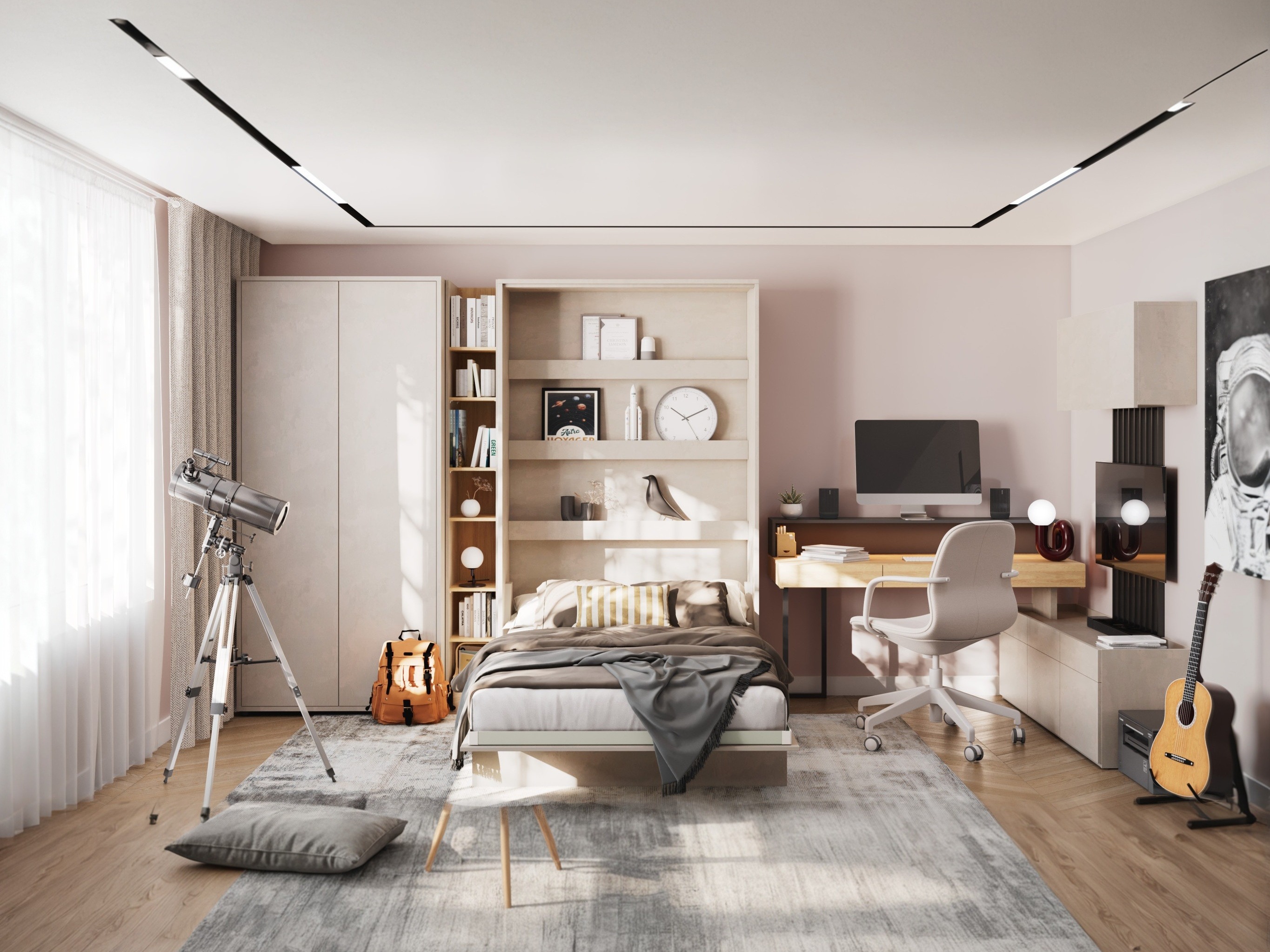 Lit escamotable Concept Lenart I (90 x 200 cm)