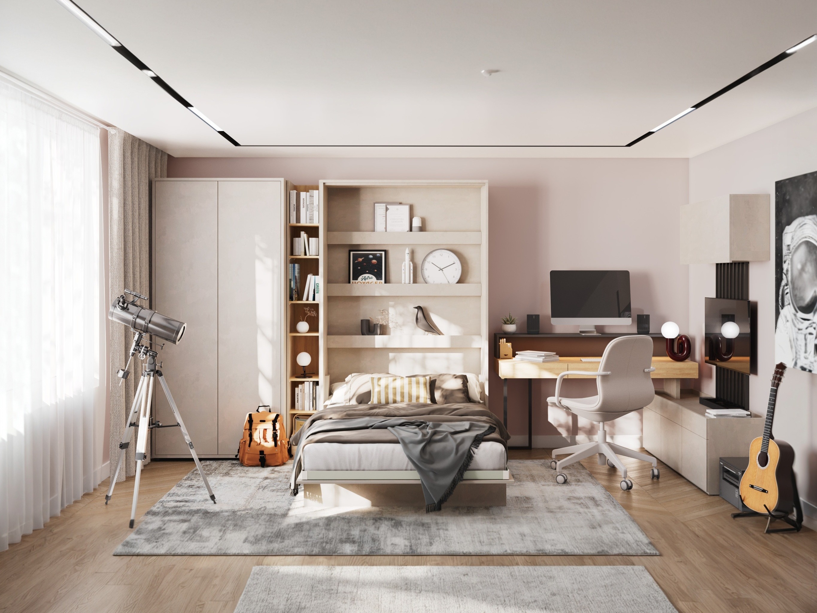 Lit escamotable Concept Lenart I (90 x 200 cm)