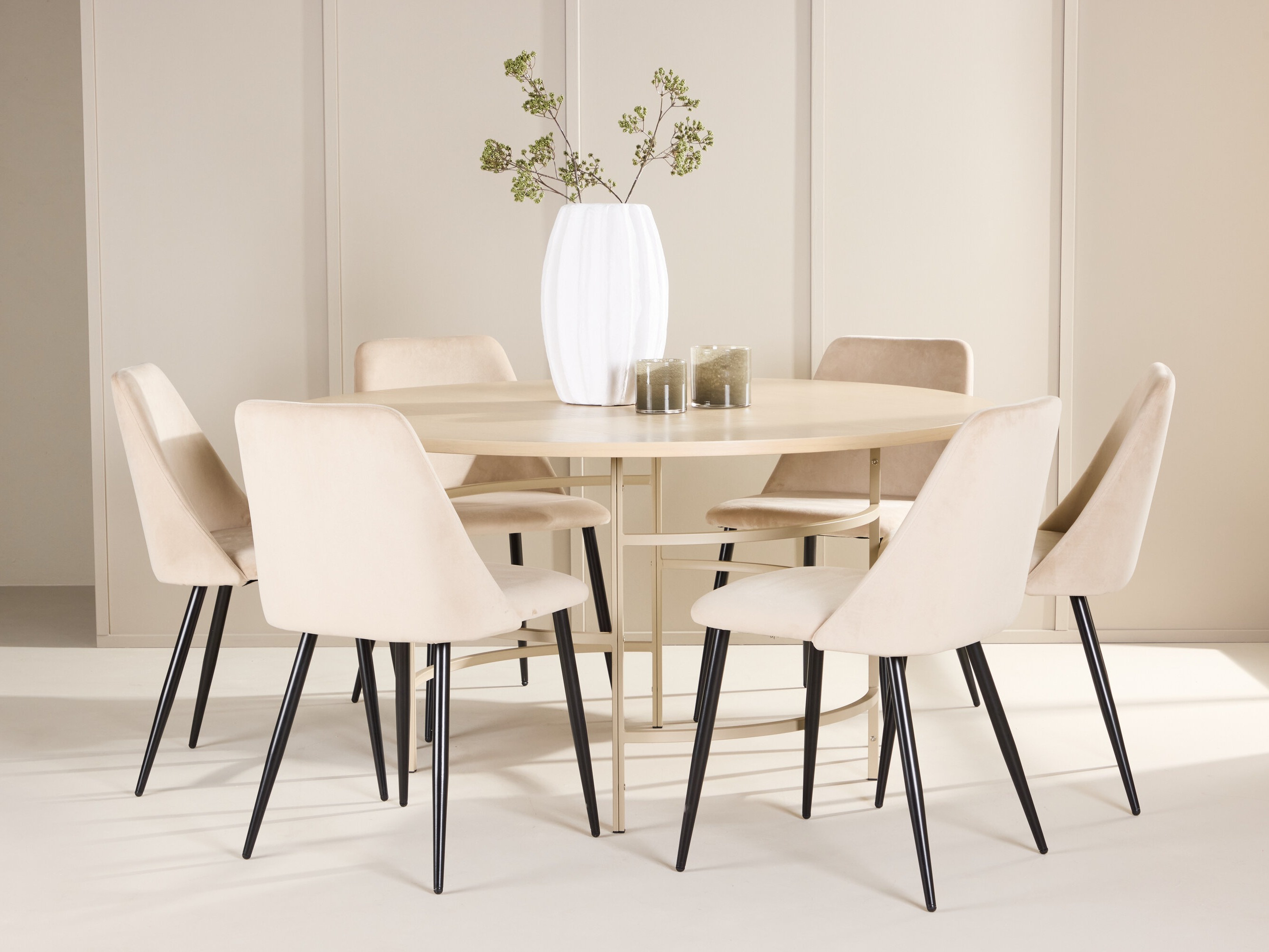 Salle à manger complète Dallas 4994 (Brun clair)