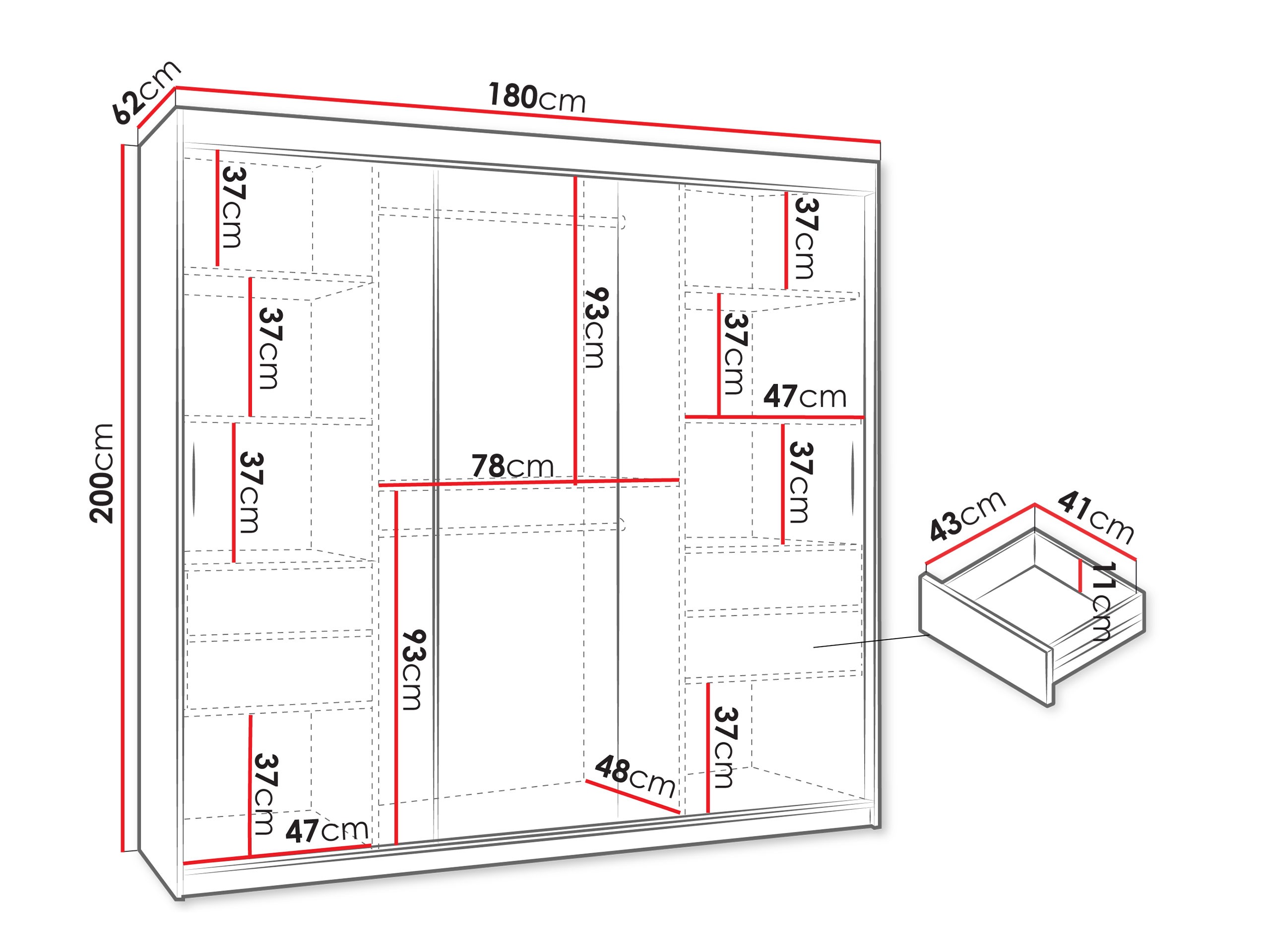 Armoire Hartford 500 (Noyer)