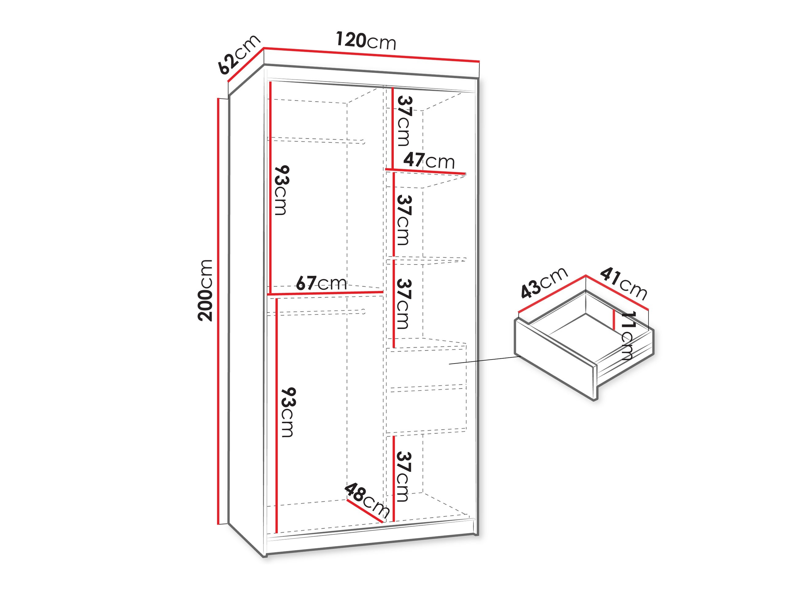 Armoire Hartford 504 (Noyer)