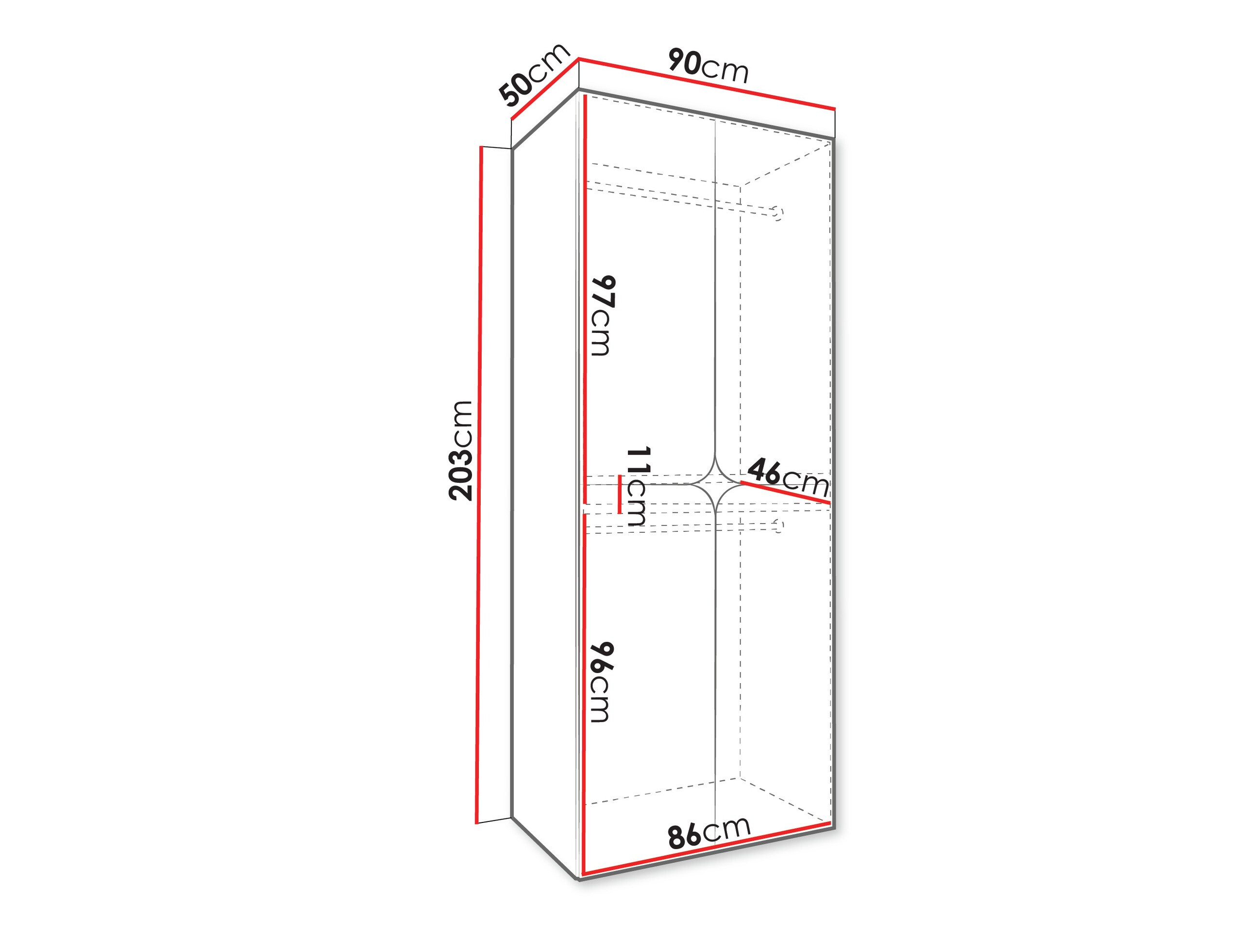 Armoire Hartford 645 (Blanc)