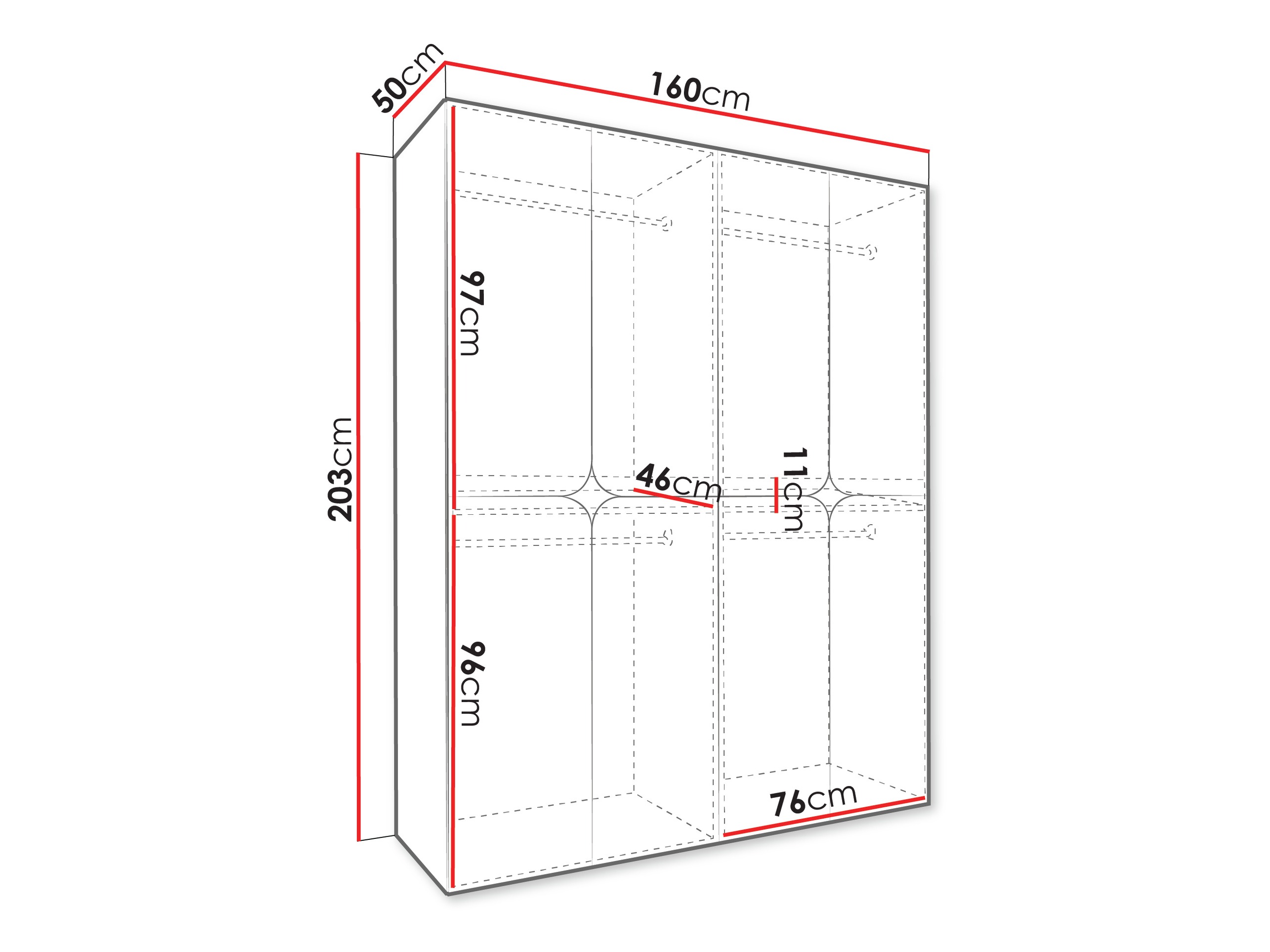Armoire Hartford 646 (Blanc)