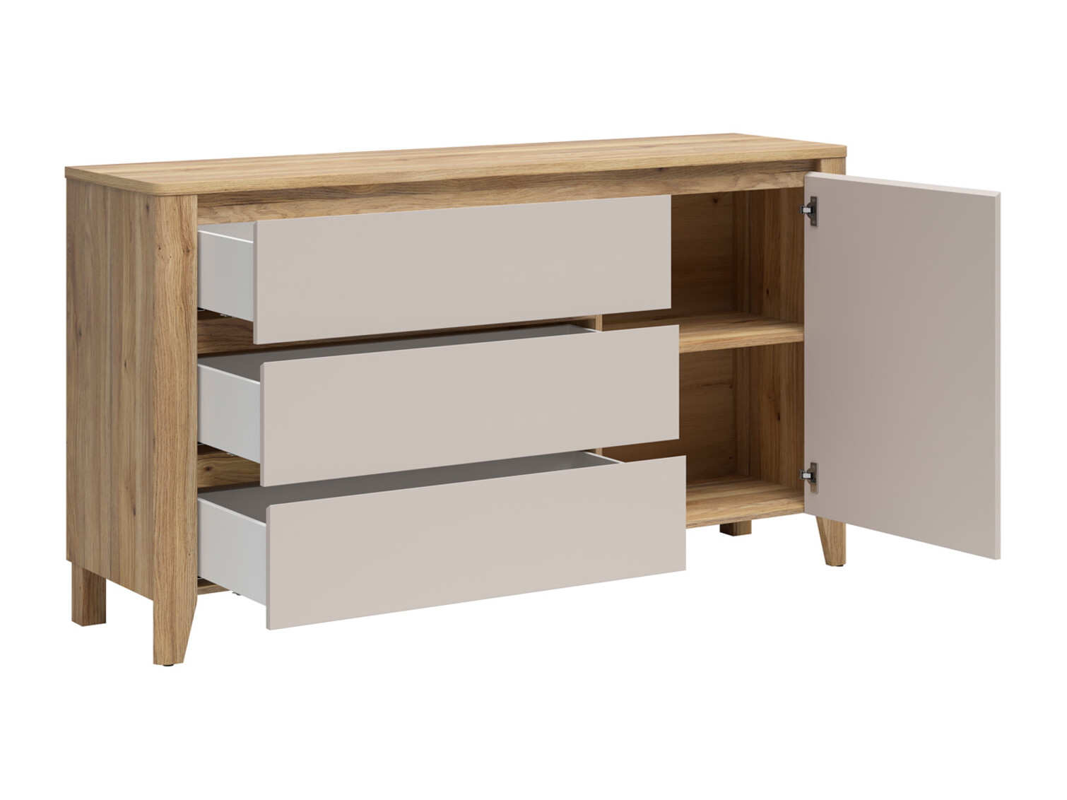 Commode Talduno 105 (Chêne clair + Cachemire)