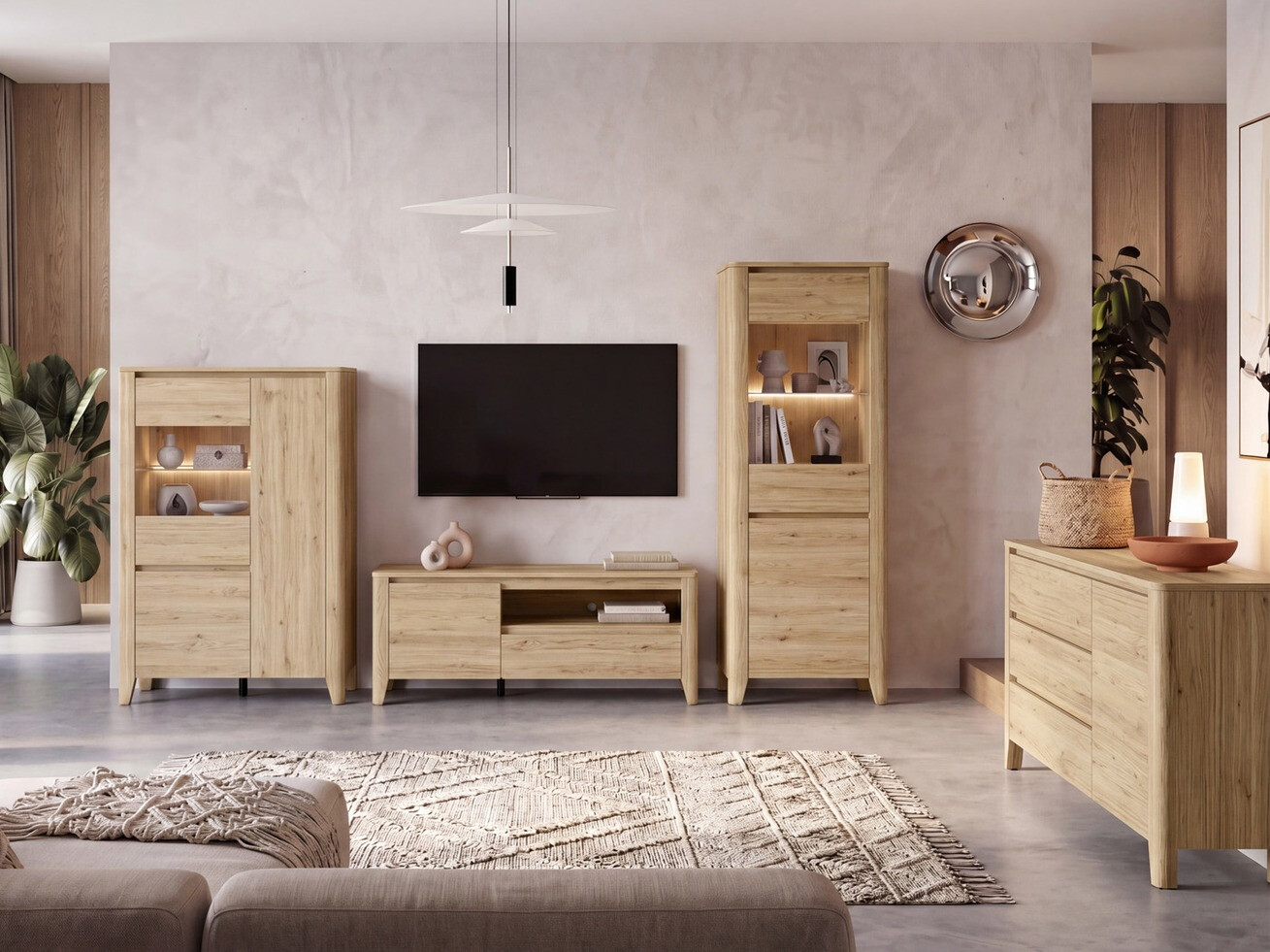 Commode Talduno 105 (Chêne clair)