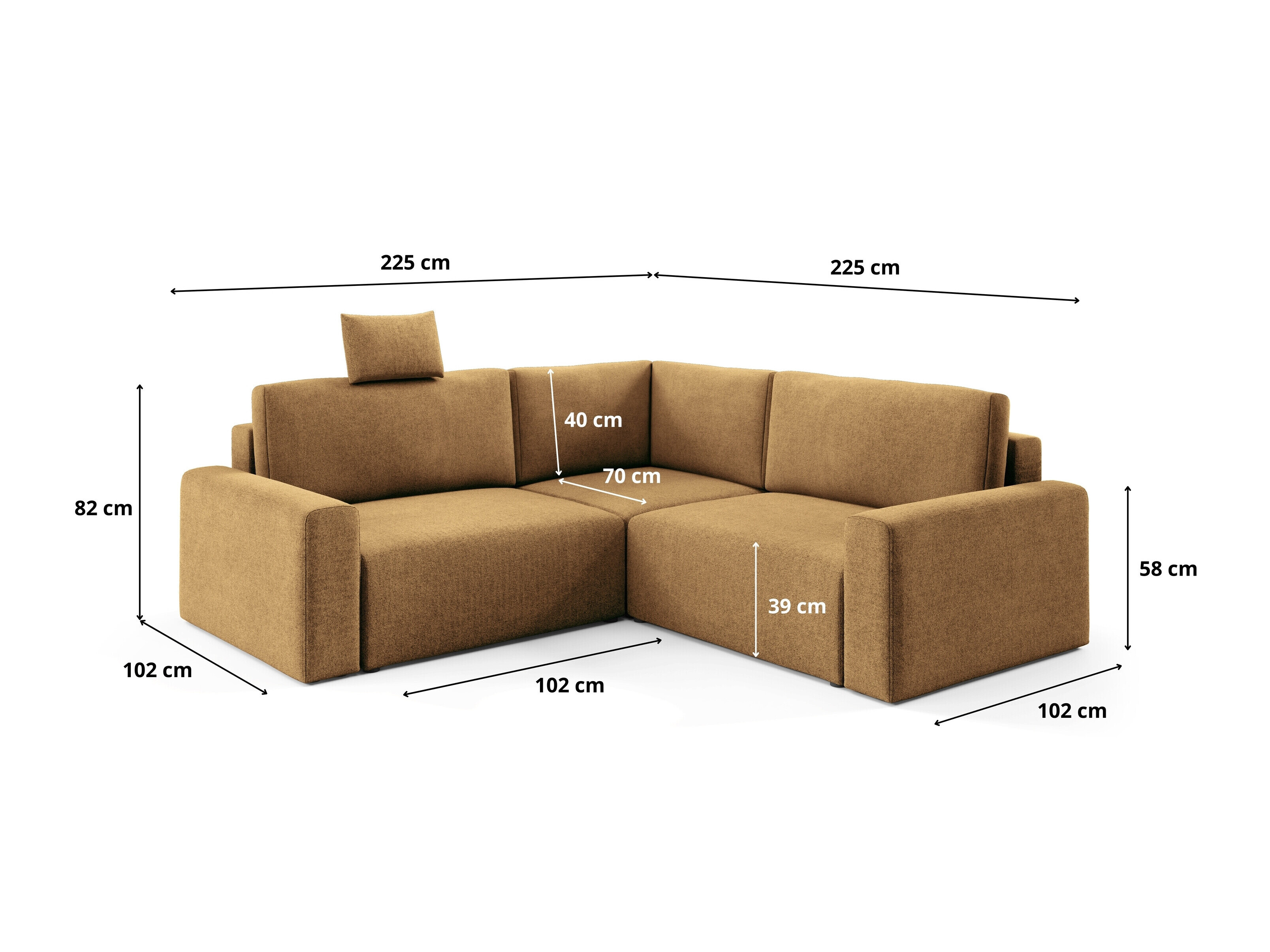 Canapé d'angle Franklin 226 (Sicuro 25)