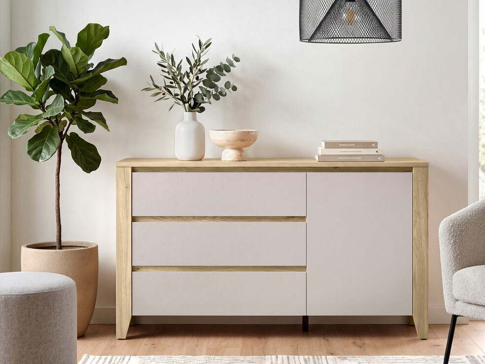 Commode Talduno 105 (Chêne clair + Cachemire)