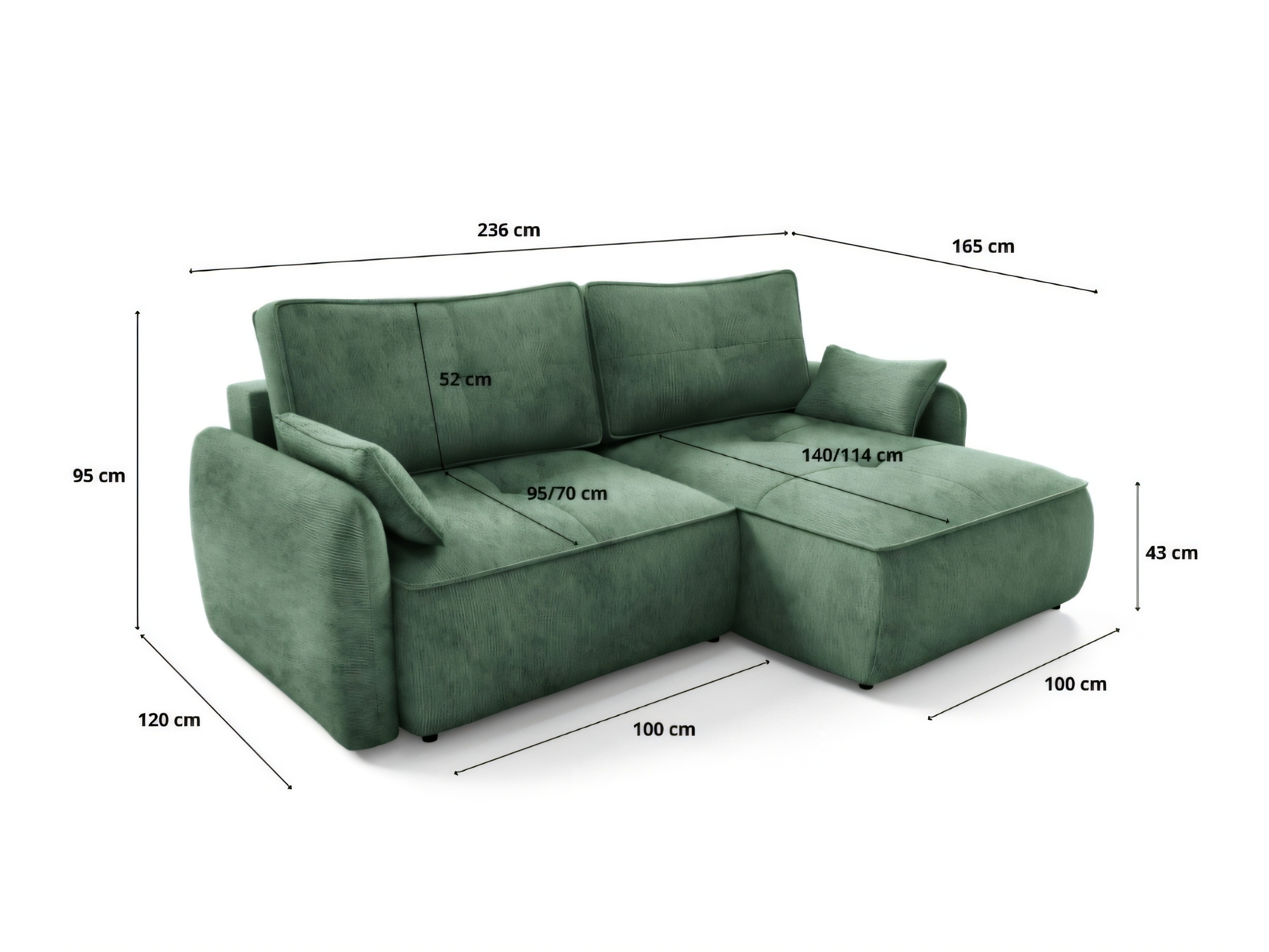 Canapé d'angle Franklin 227 (Vibe 39)