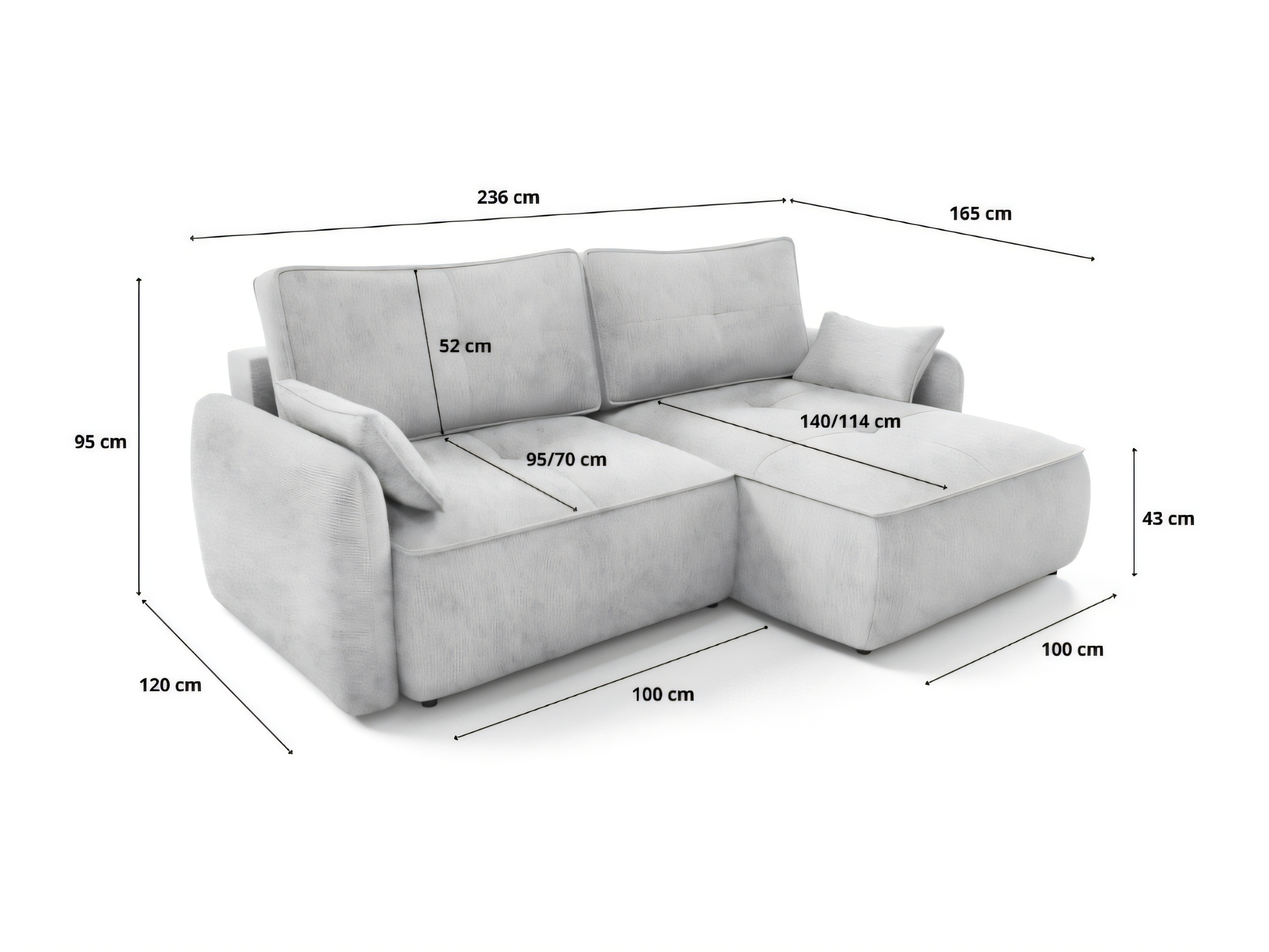 Canapé d'angle Franklin 227 (Vibe 86)