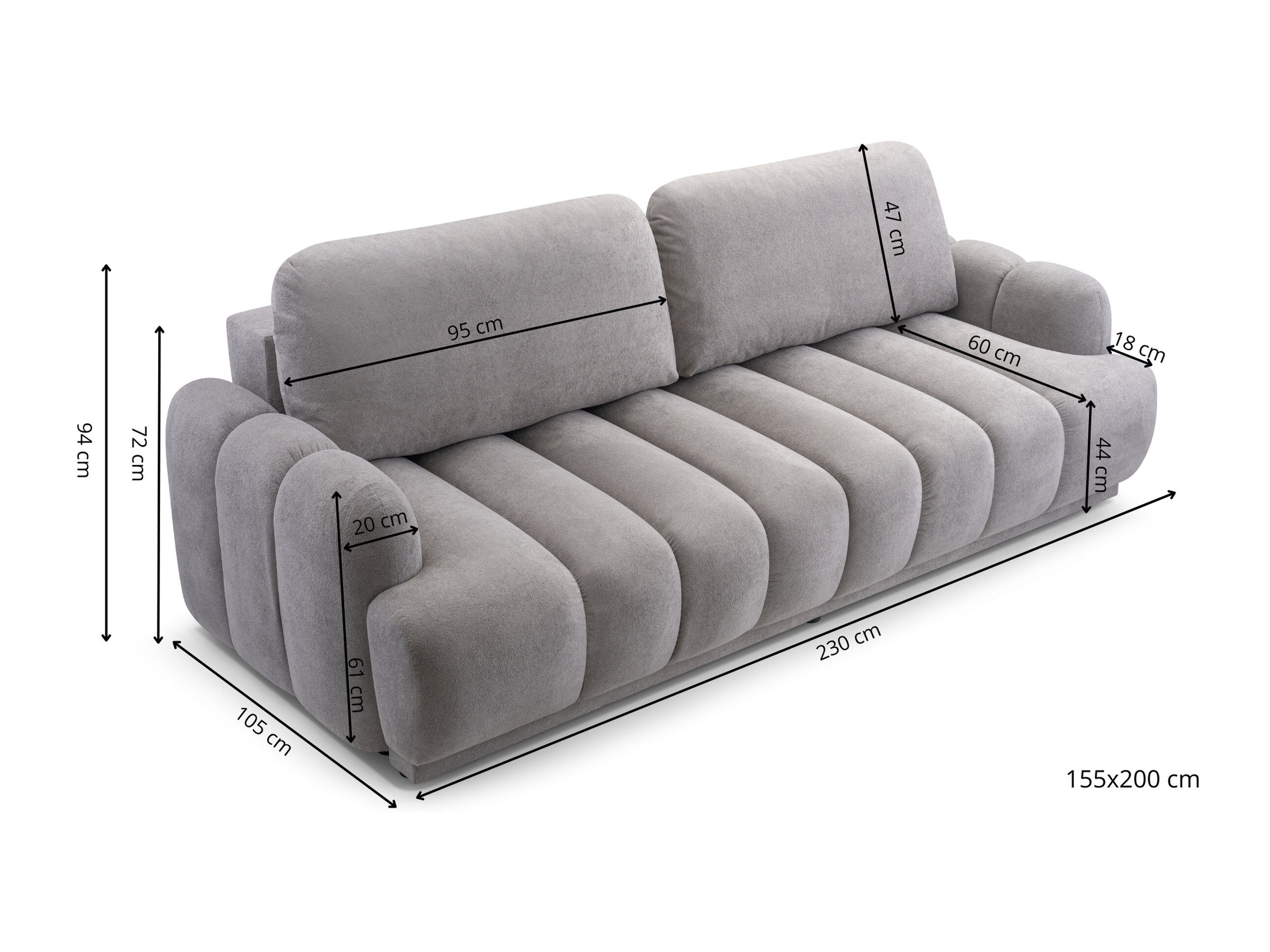 Canapé convertible Lufkin 131 (Gerra 65)