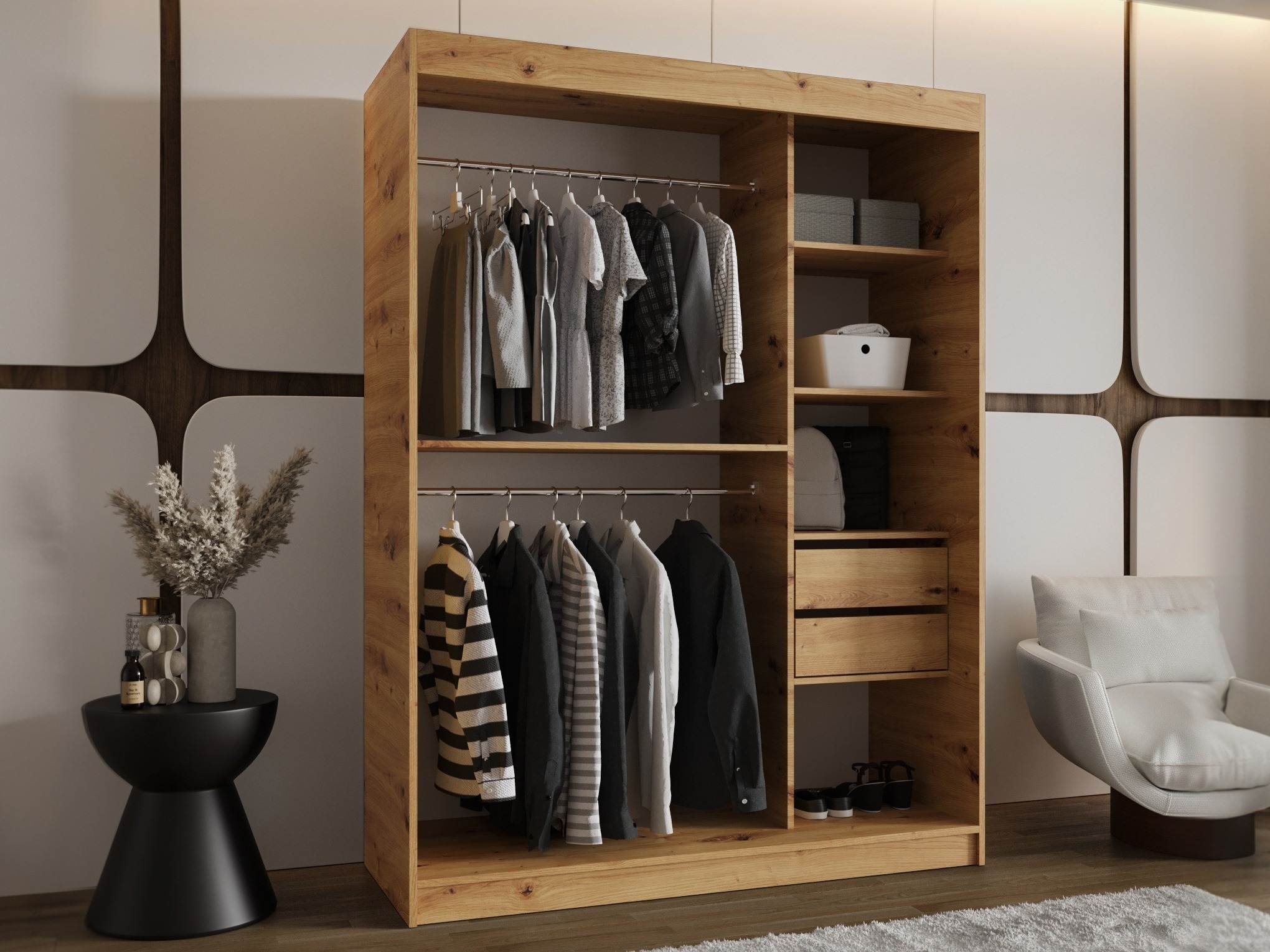 Armoire Hartford 502 (Chêne Artisan)