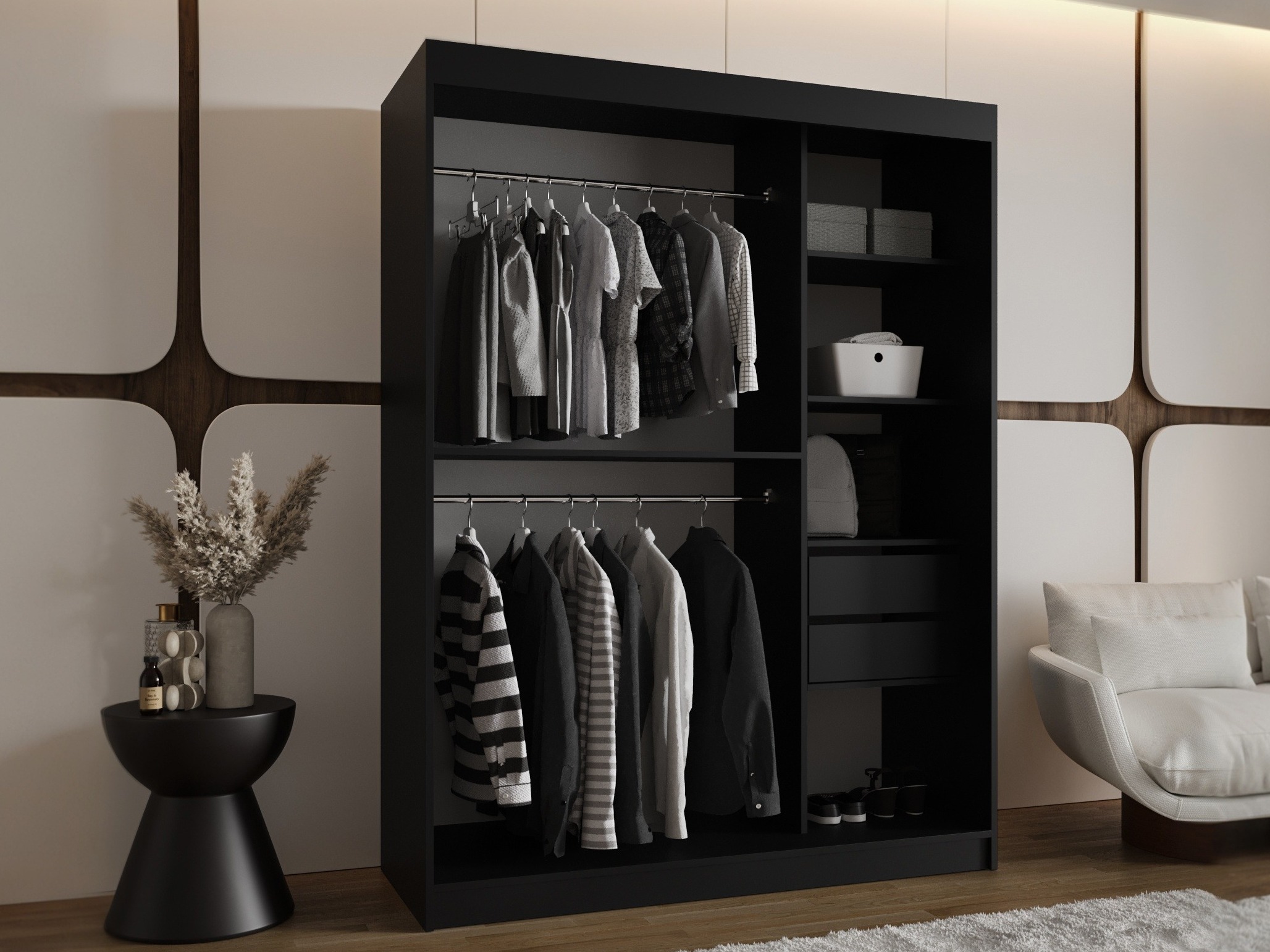 Armoire Hartford 502 (Noir)