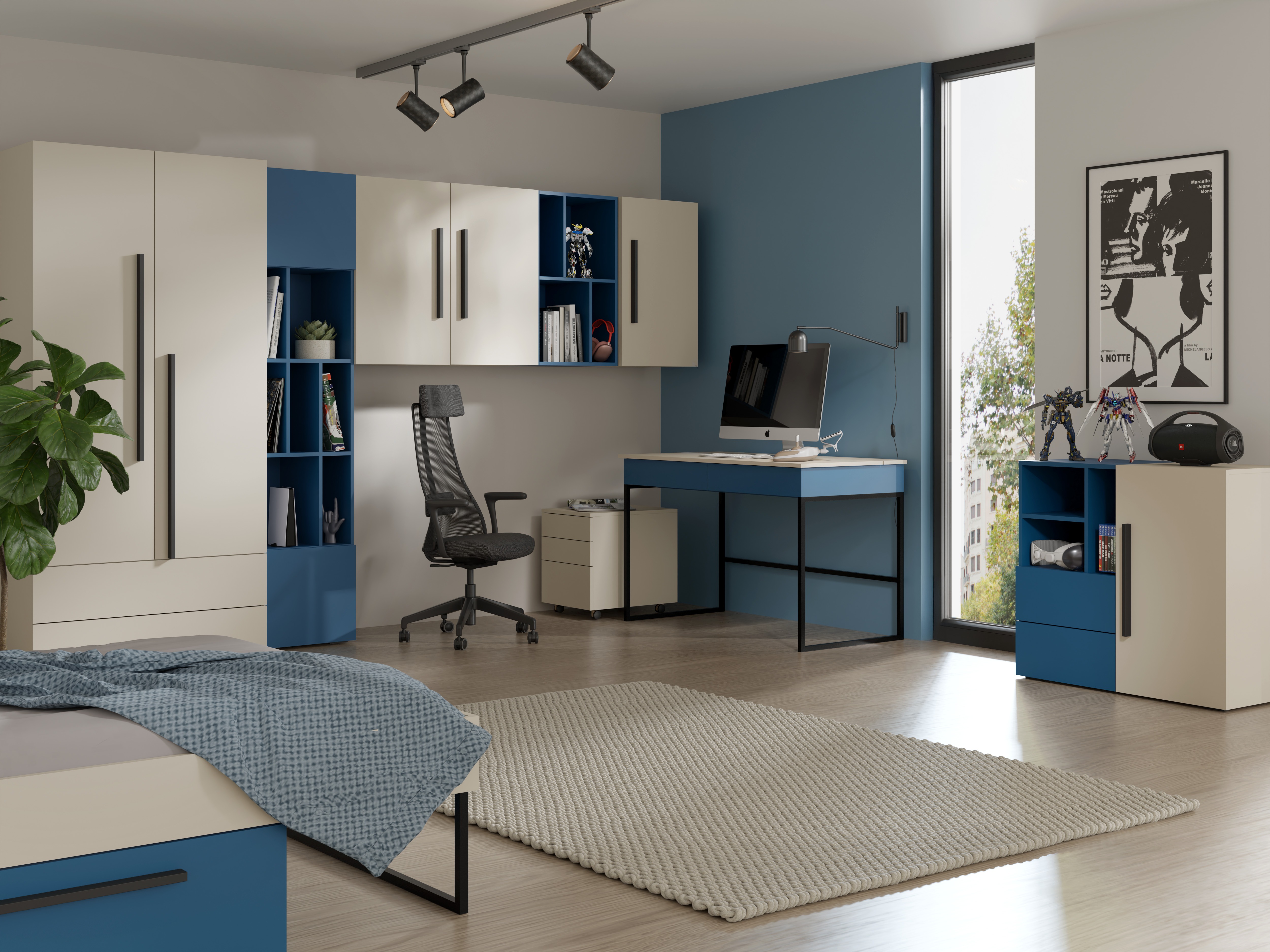 Bureau Etruva 109 (Cachemire + Bleu)