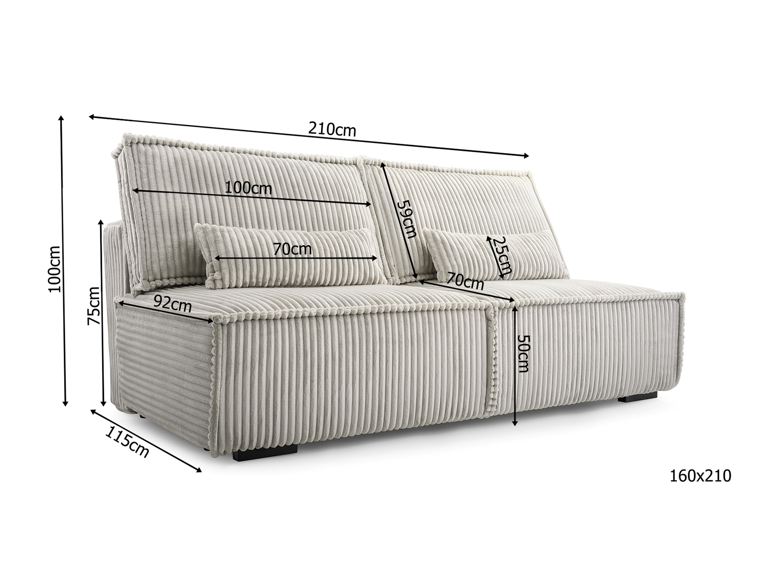 Canapé convertible Lufkin 147 (Tilia 37)
