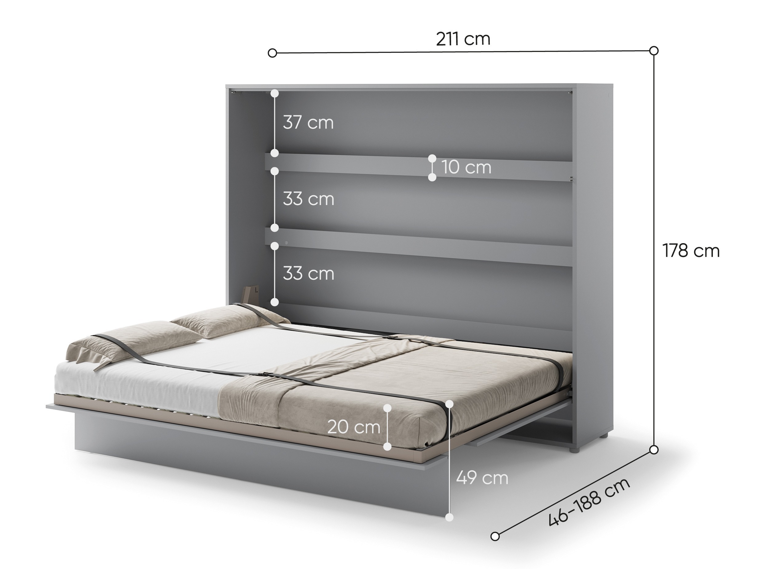 Ensemble de meubles Concept Lenart X (Gris)