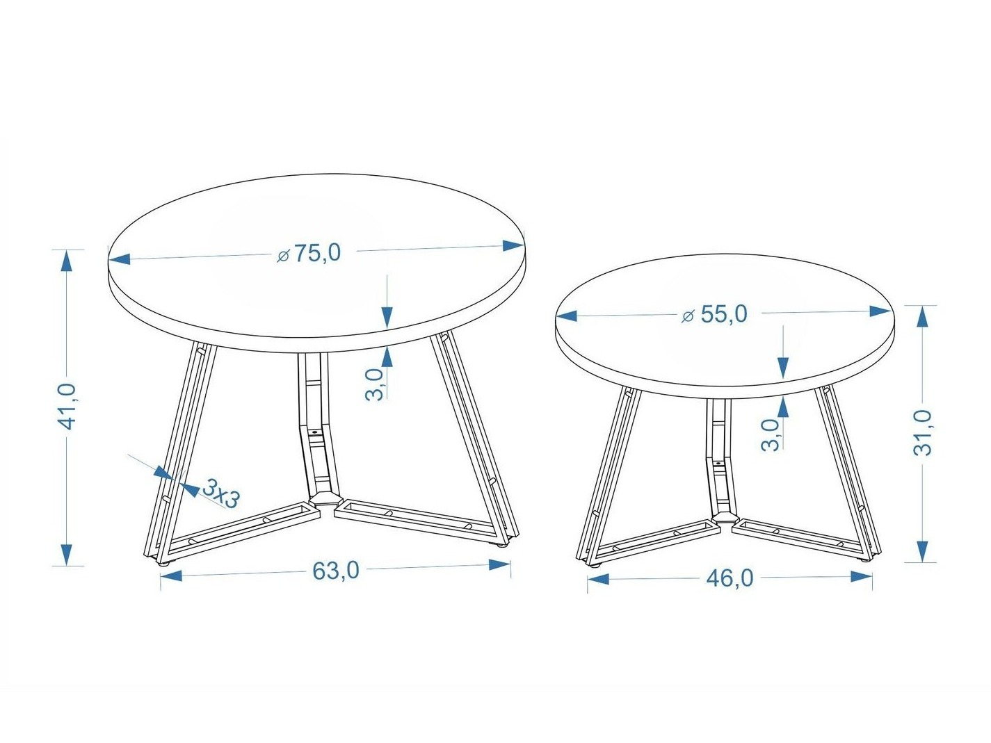 Ensemble tables basses Houston 2184