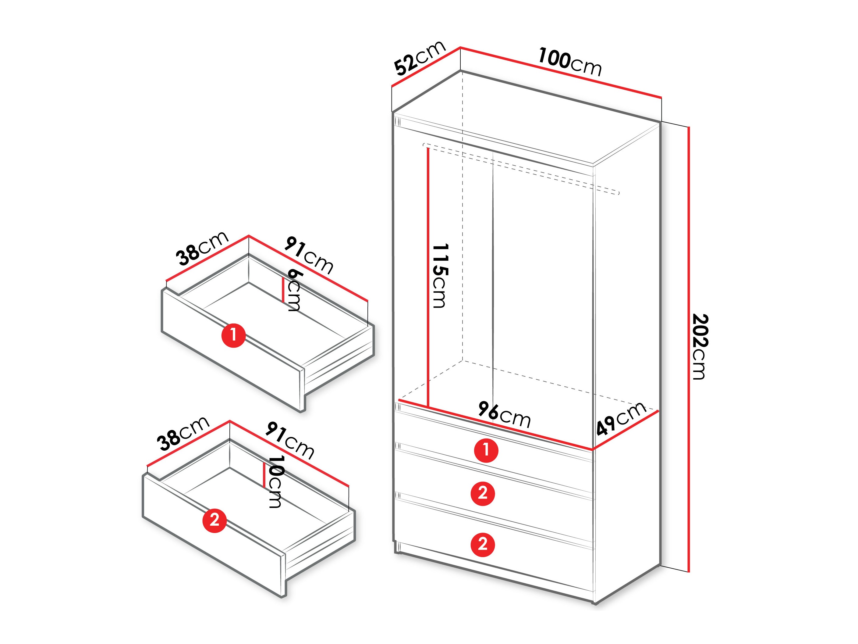 Armoire Comfivo Structor (Noir)