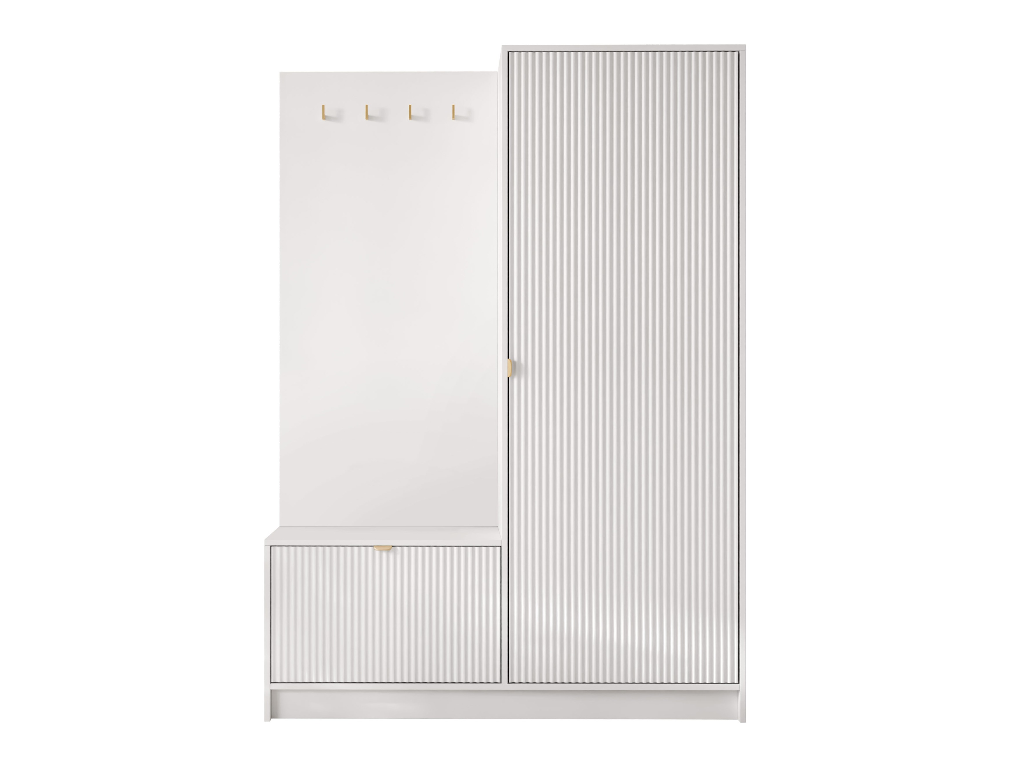 Meuble d'entrée Comfivo Larmire 128 (Blanc)