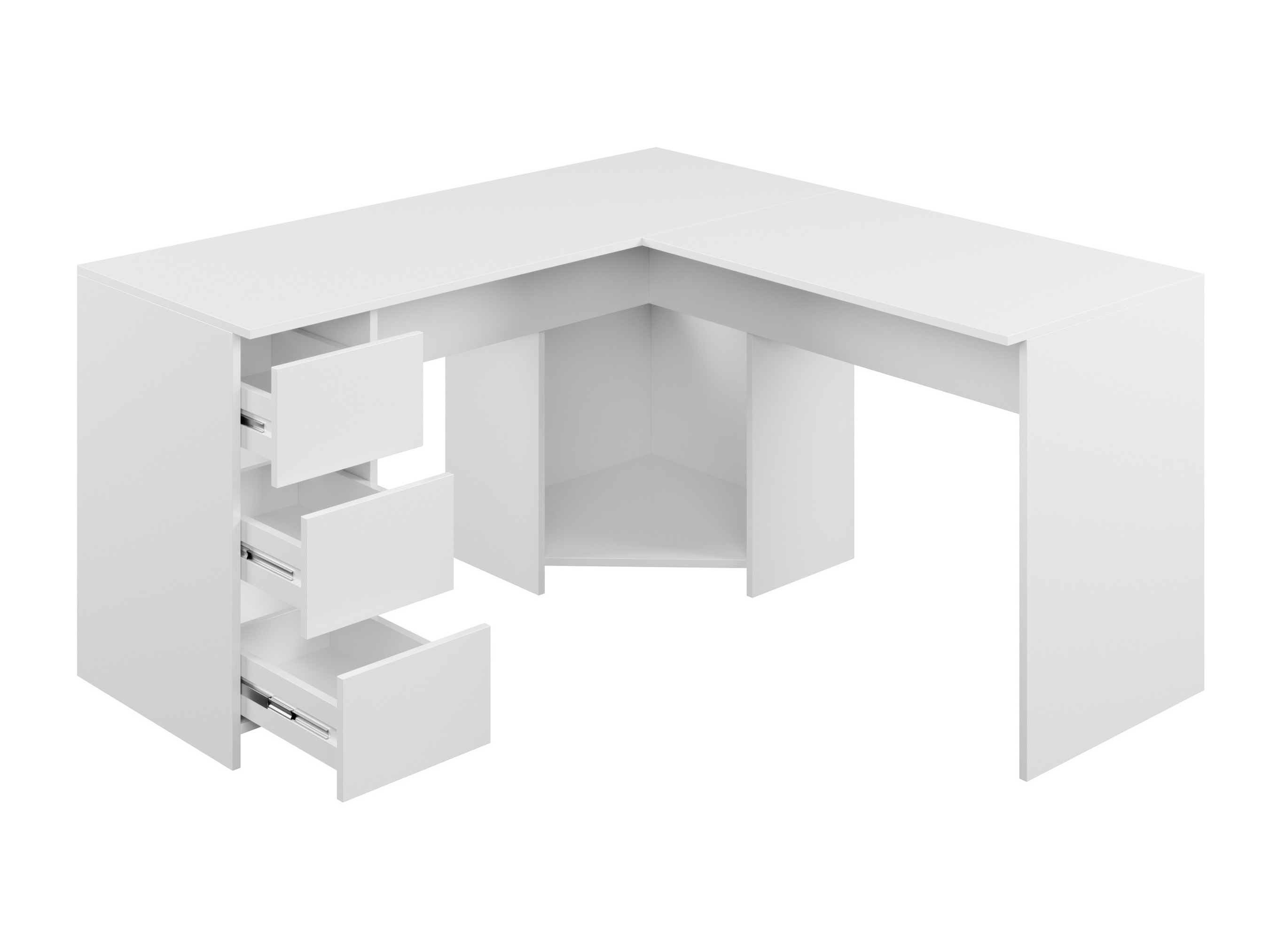 Bureau d'angle Comfivo Insuler (Blanc)