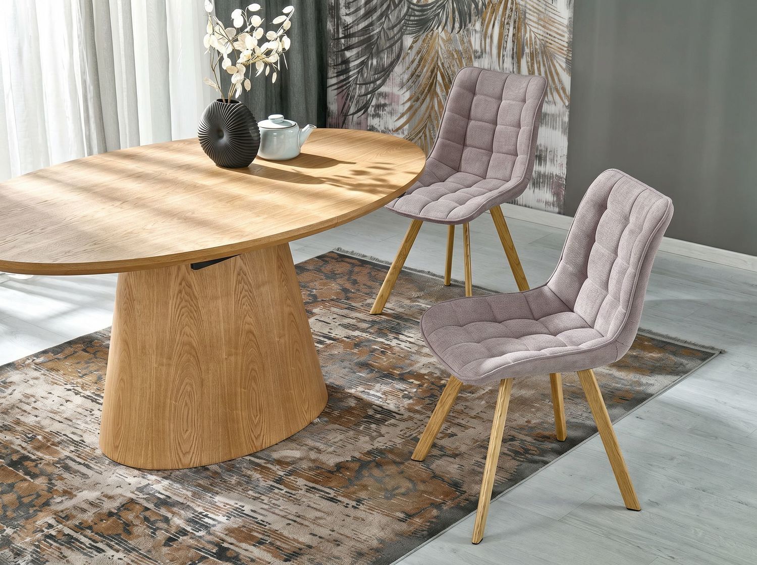 Chaise Houston 739 (Gris + Brun clair)