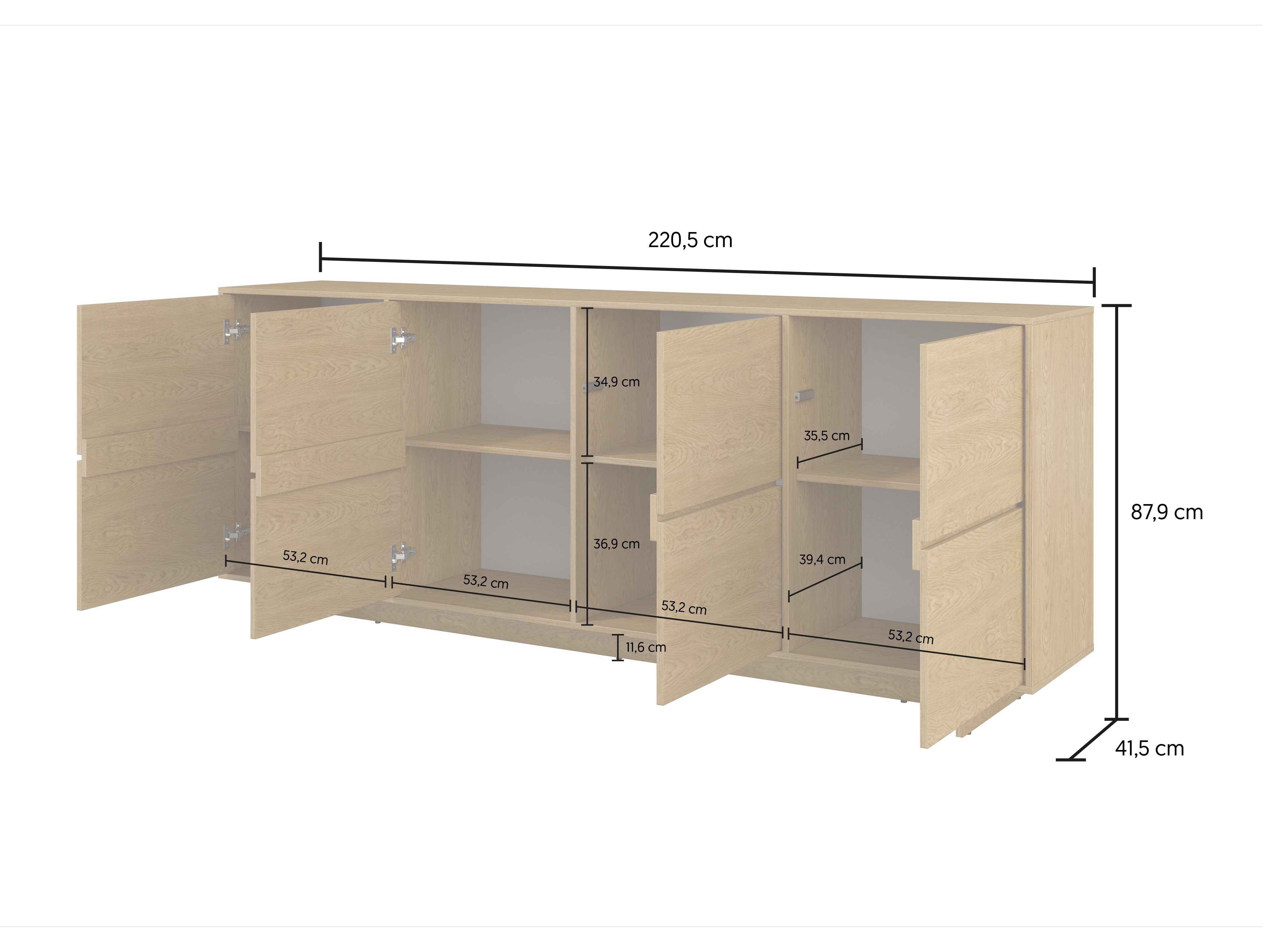 Ensemble de salon Cavbali 103 (Clair bois)