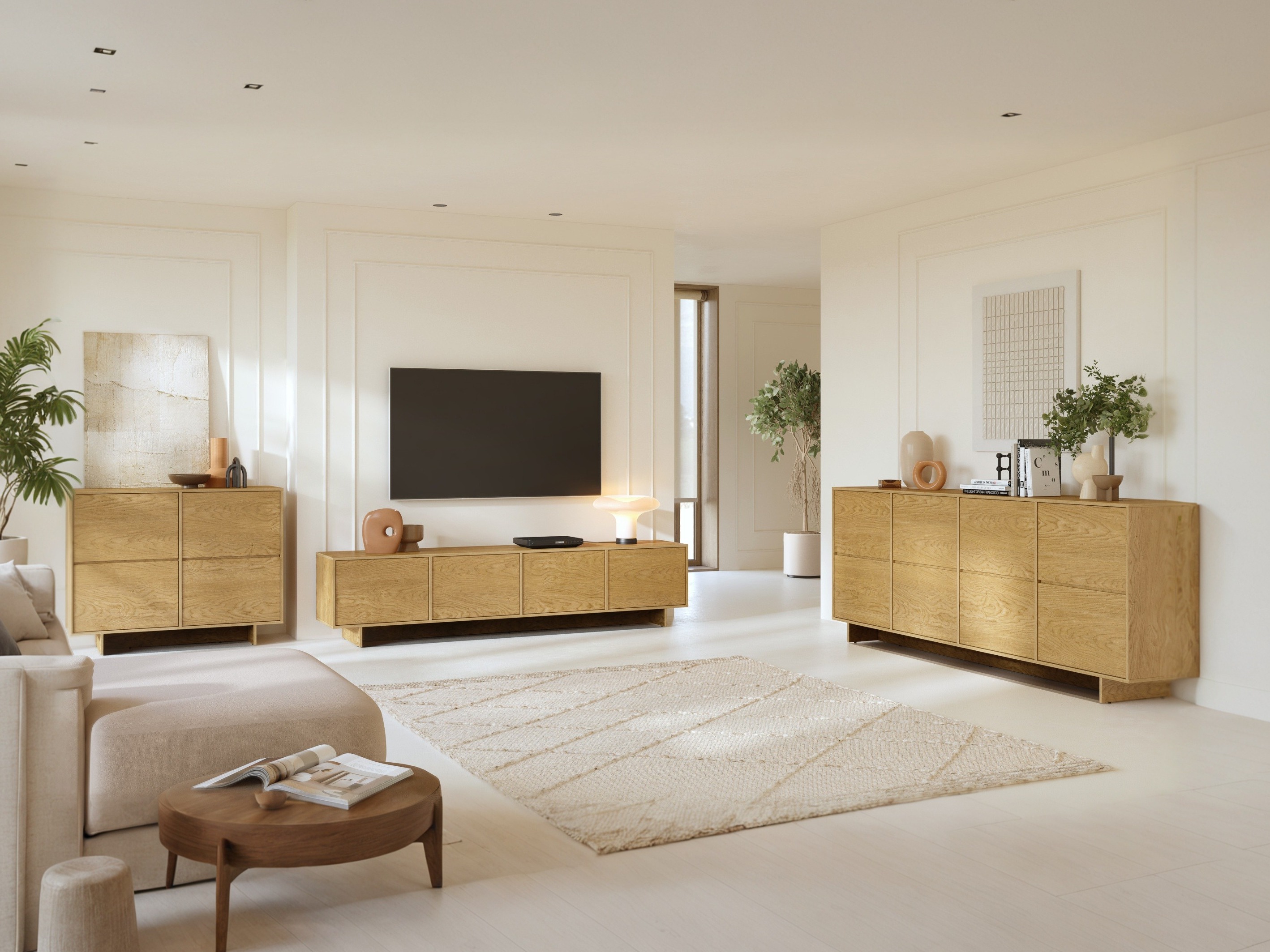 Ensemble de salon Cavbali 103 (Clair bois)