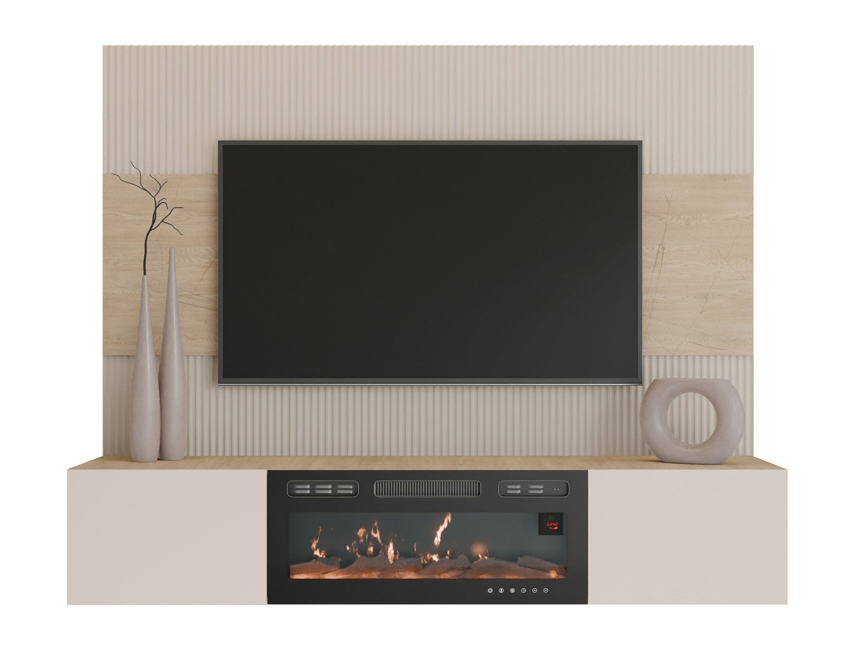 Ensemble de salon Comfivo Salix VII (Beige + Chêne Cremona)
