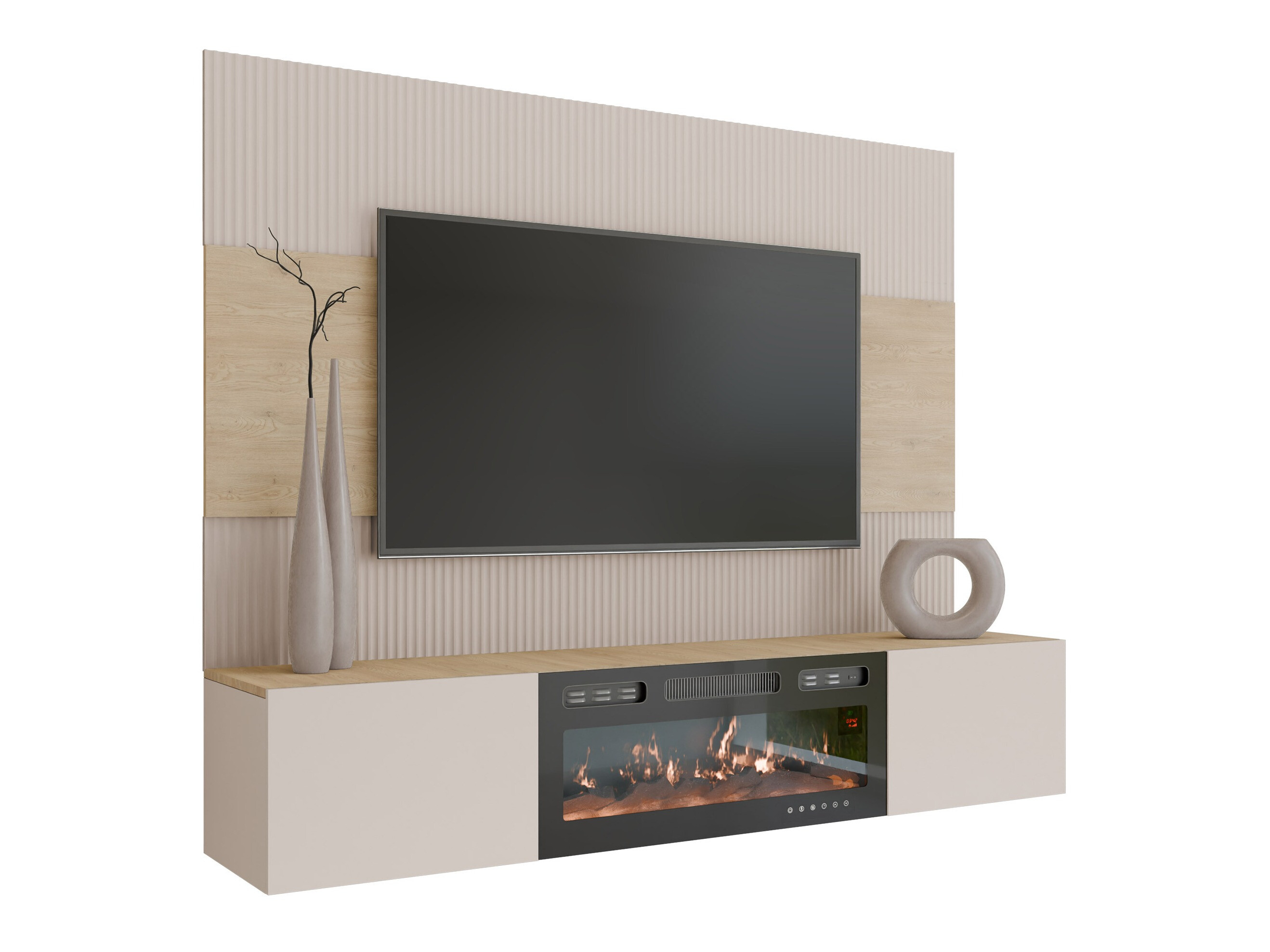 Ensemble de salon Comfivo Salix VII (Beige + Chêne Cremona)