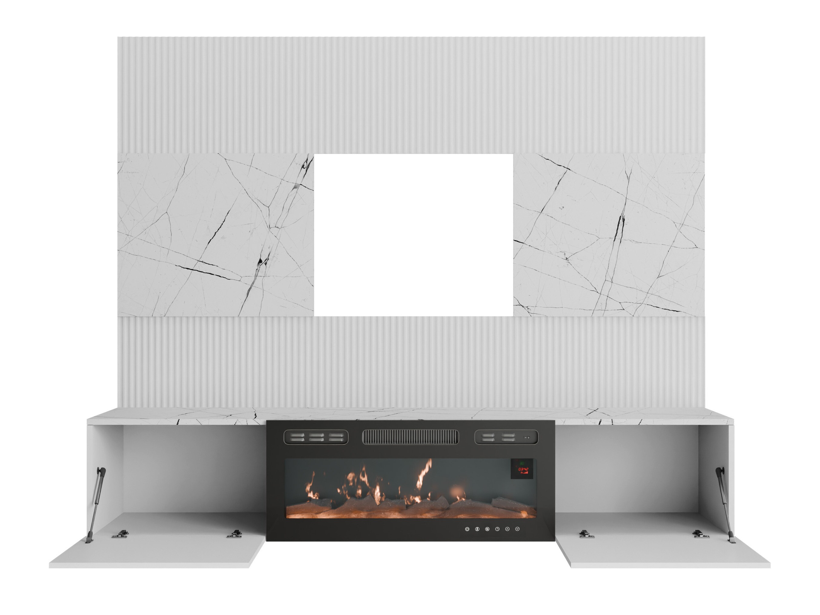 Ensemble de salon Comfivo Salix VII (Noyer + Clair Travertine)