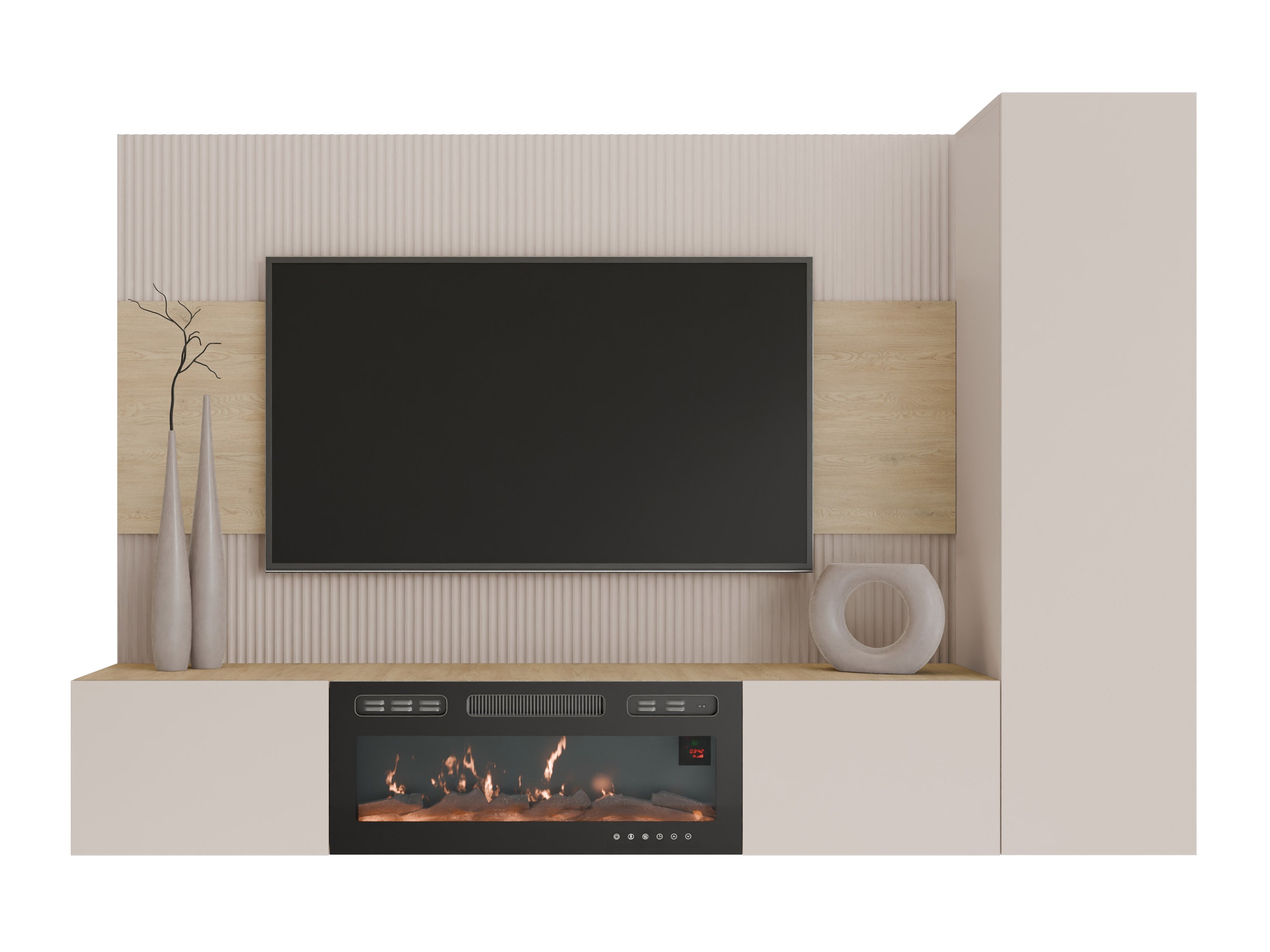 Ensemble de salon Comfivo Salix IX (Beige + Chêne Cremona)