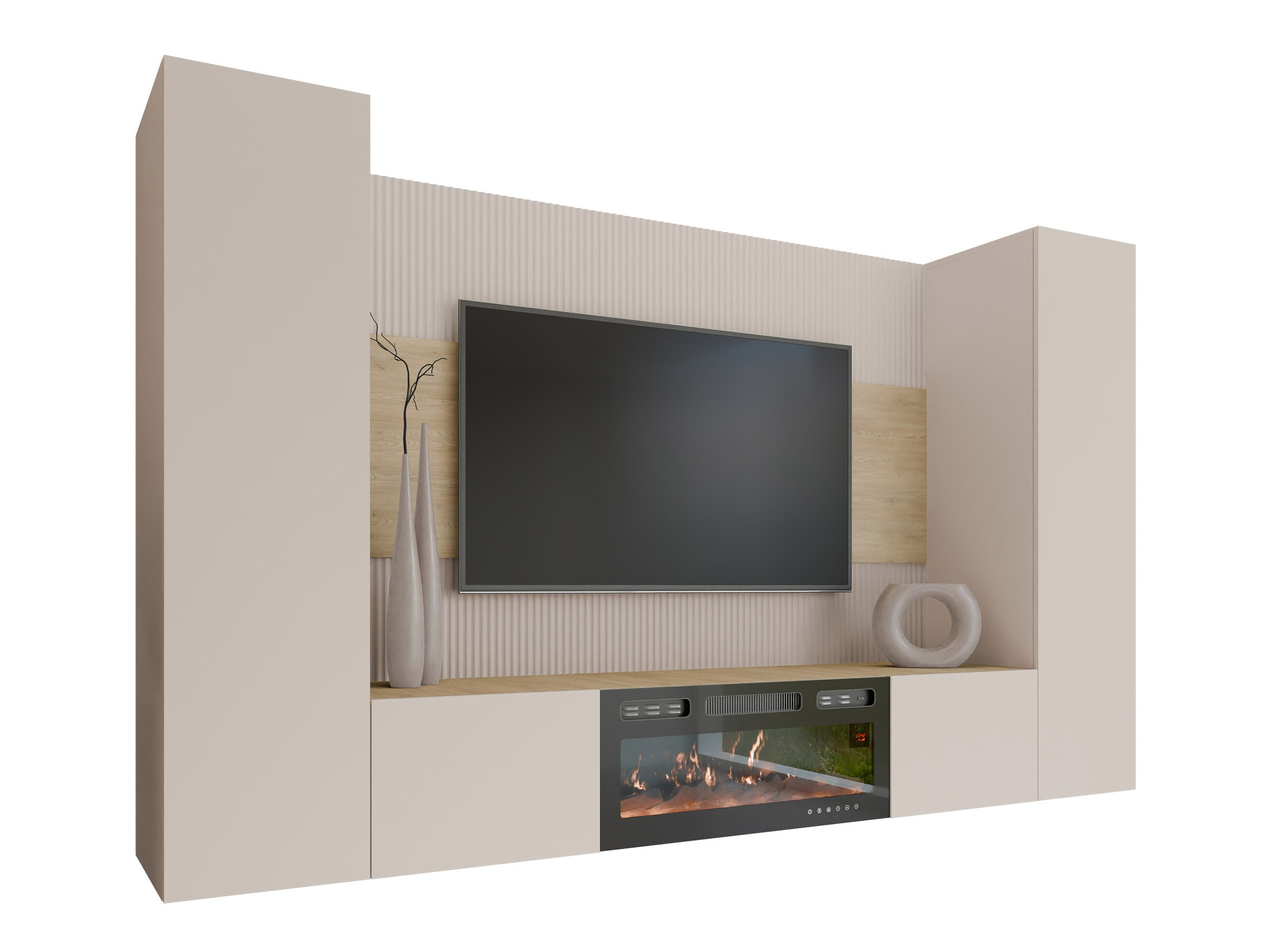 Ensemble de salon Comfivo Salix VIII (Beige + Chêne Cremona)