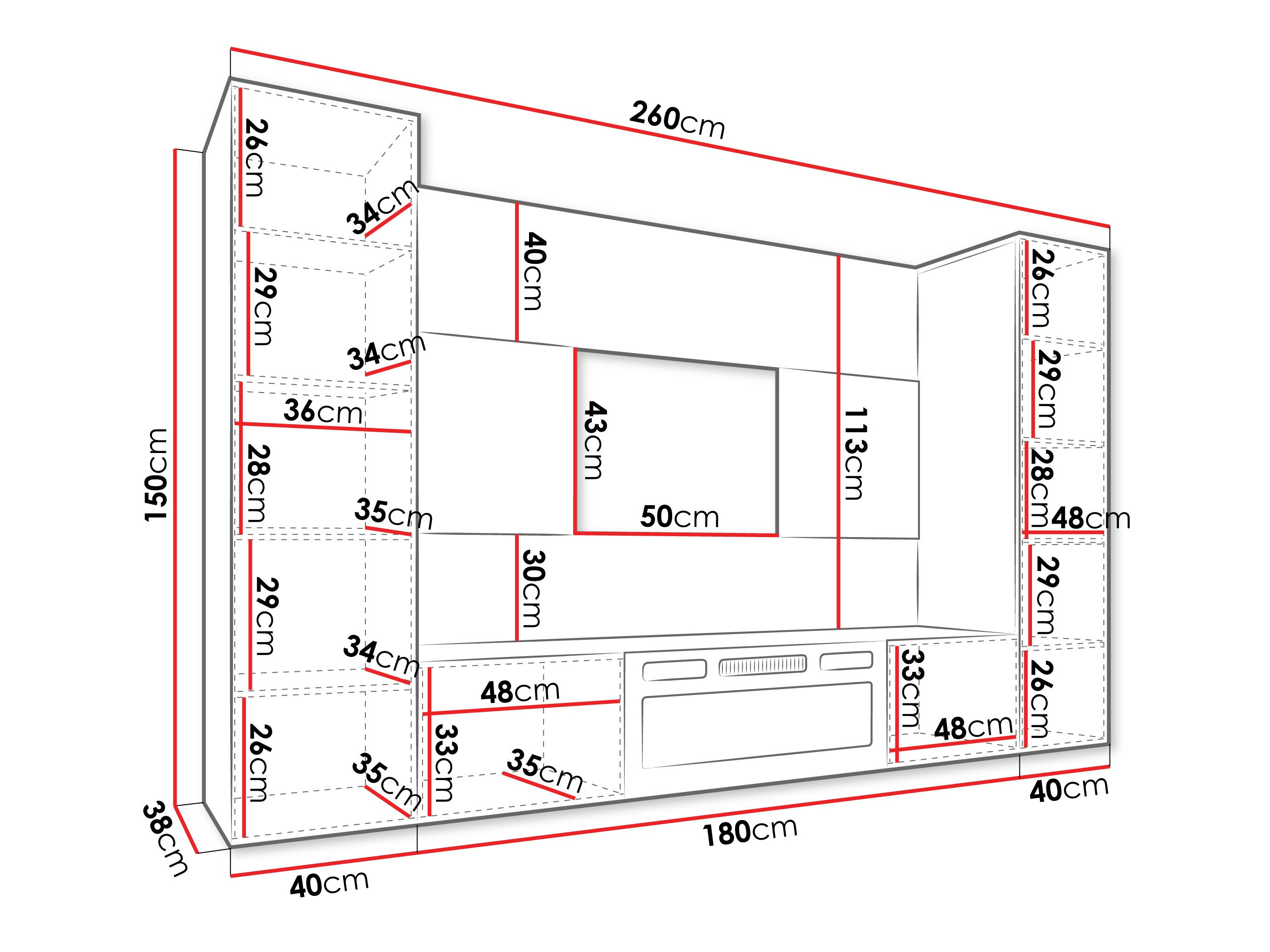 Ensemble de salon Comfivo Salix VIII (Beige + Chêne Cremona)
