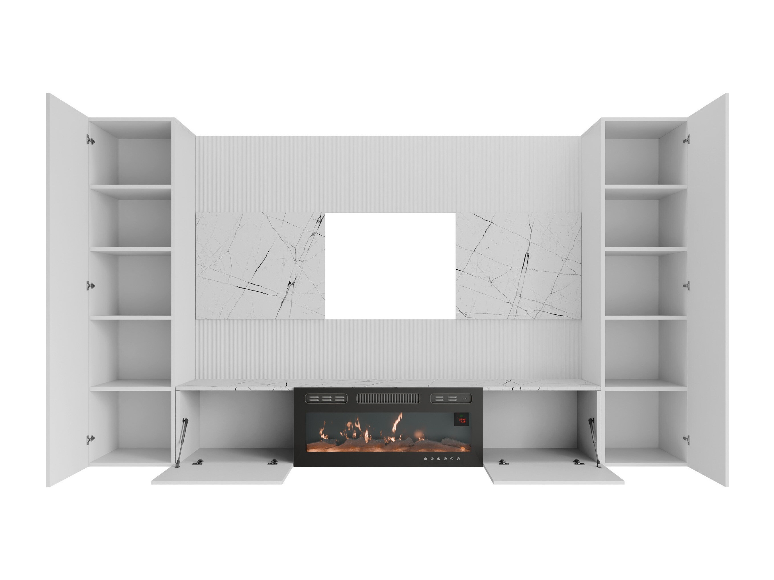 Ensemble de salon Comfivo Salix VIII (Noyer + Clair Travertine)