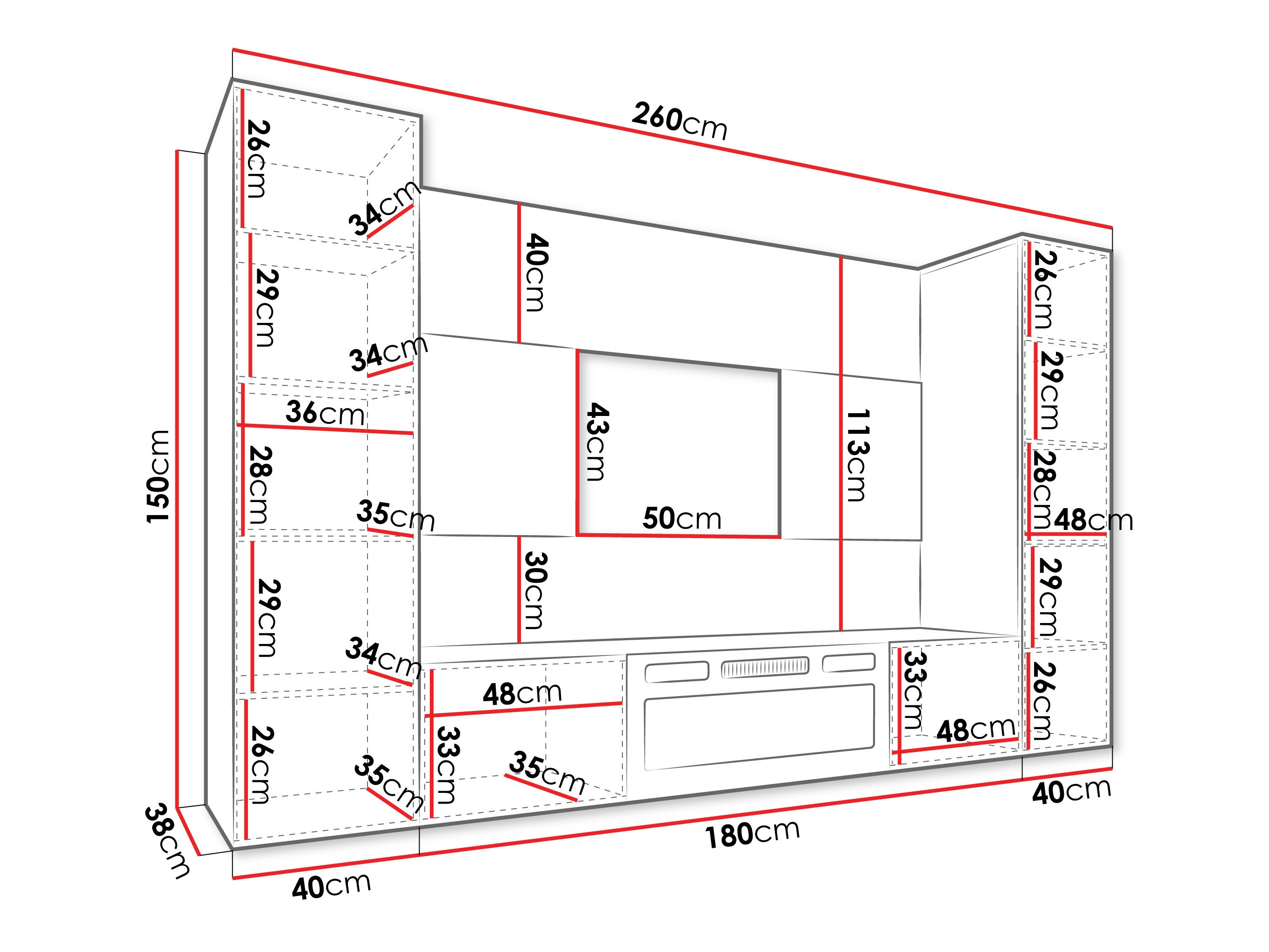 Ensemble de salon Comfivo Salix VIII (Noyer + Clair Travertine)