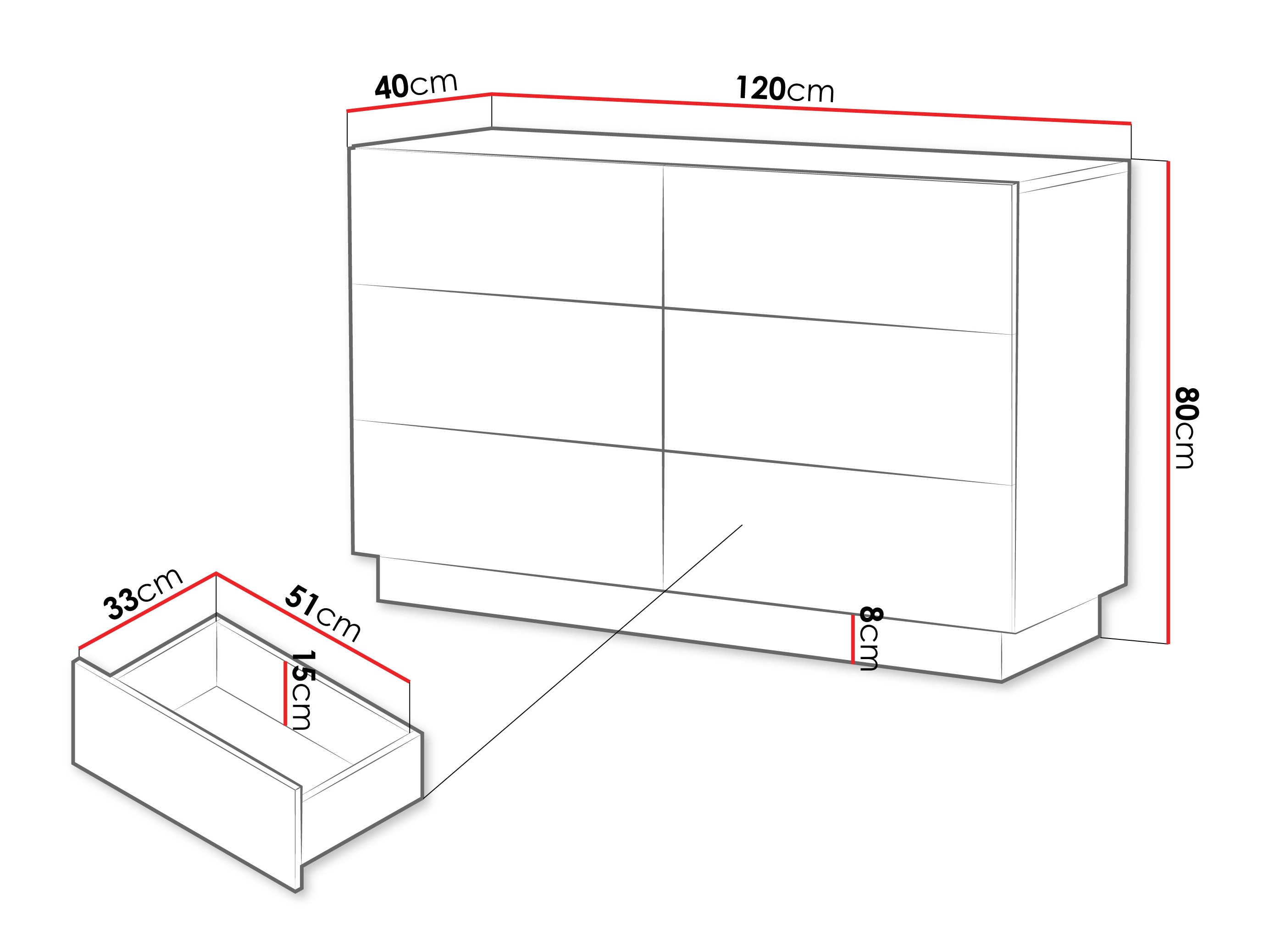 Commode Lusonu 108 (Noir)