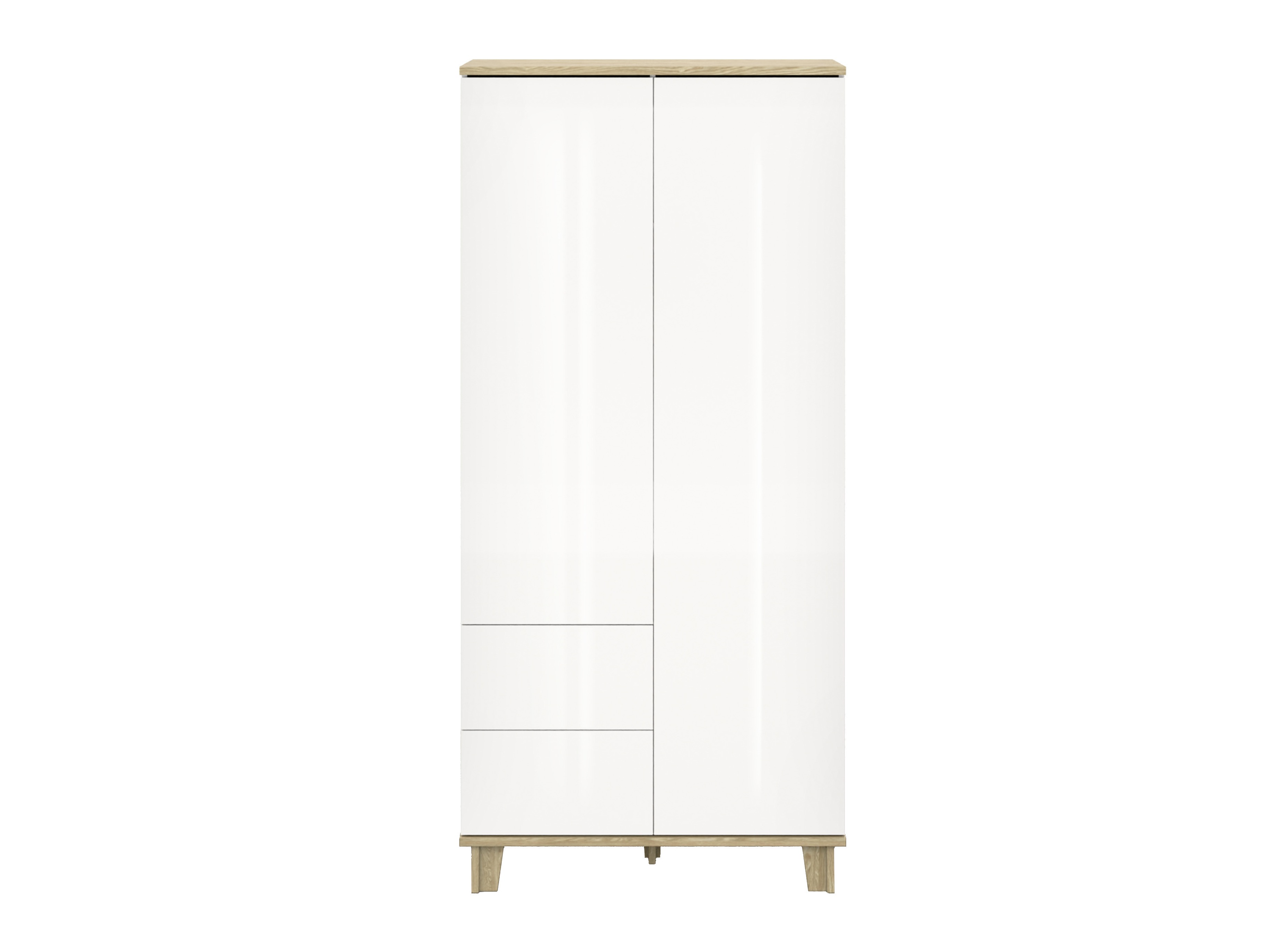 Armoire Evarveru 100 (Blanc brillant)