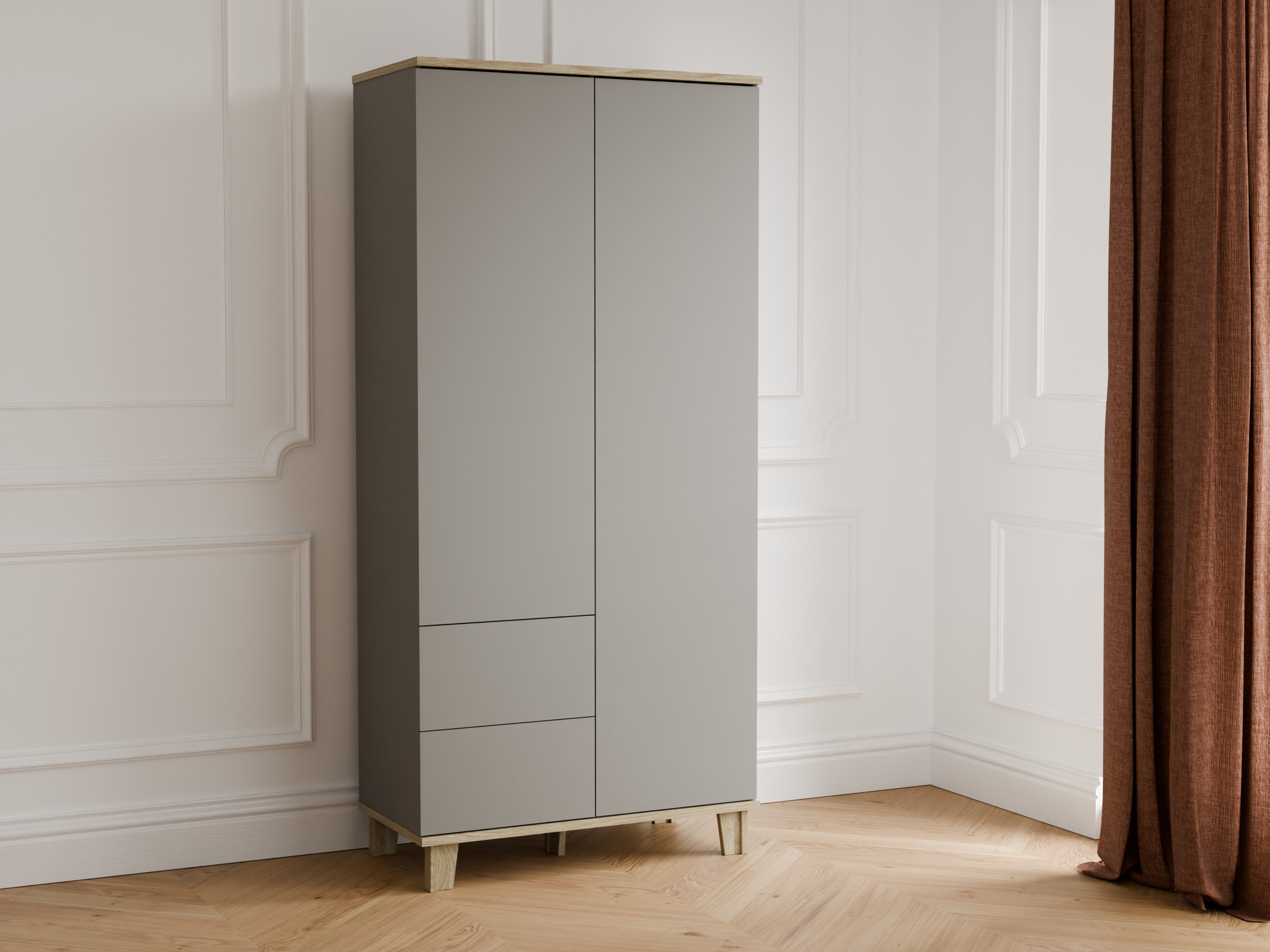 Armoire Evarveru 100 (Gris)