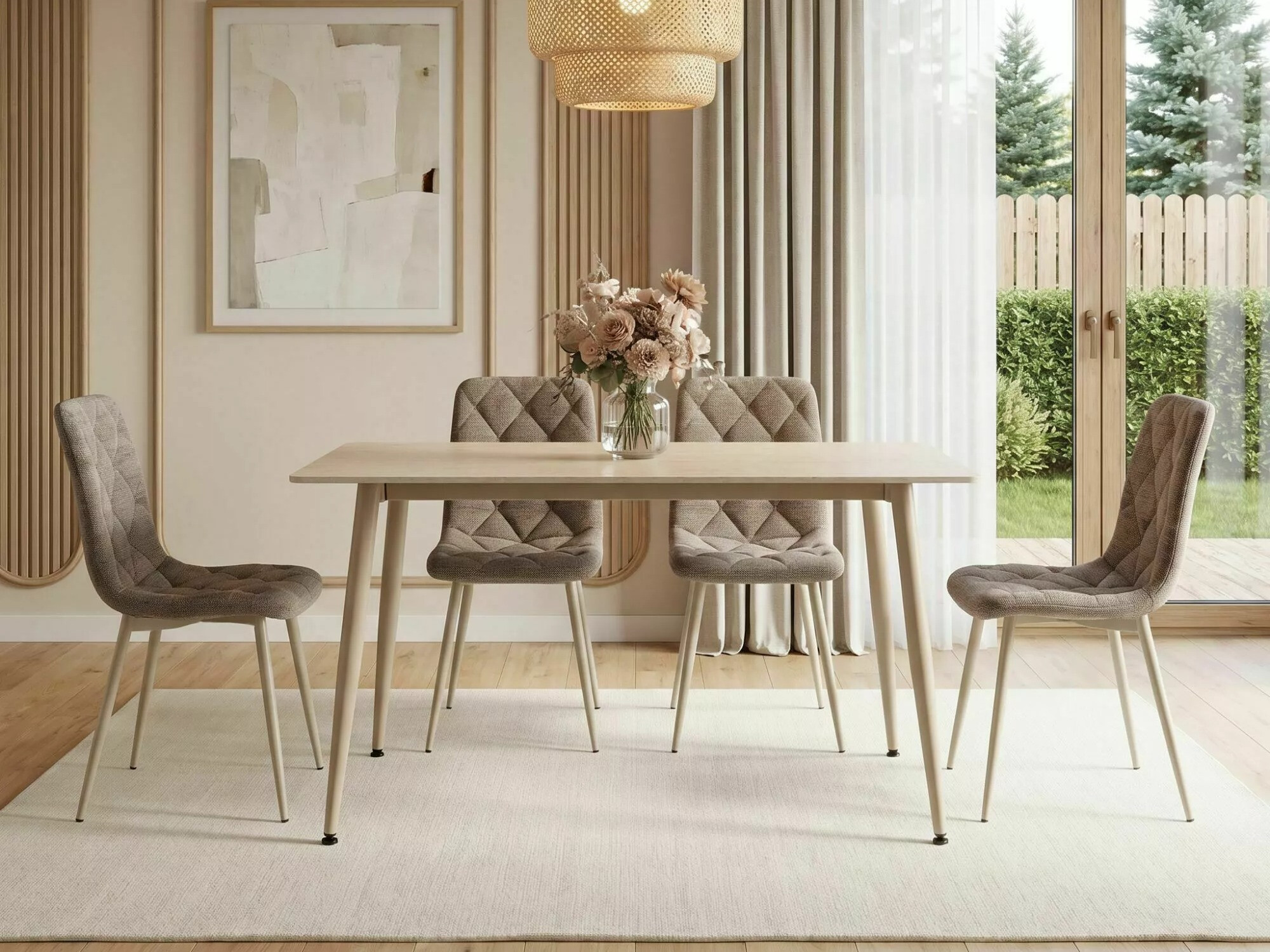 Table Detroit 779 (Travertin clair + Cachemire)