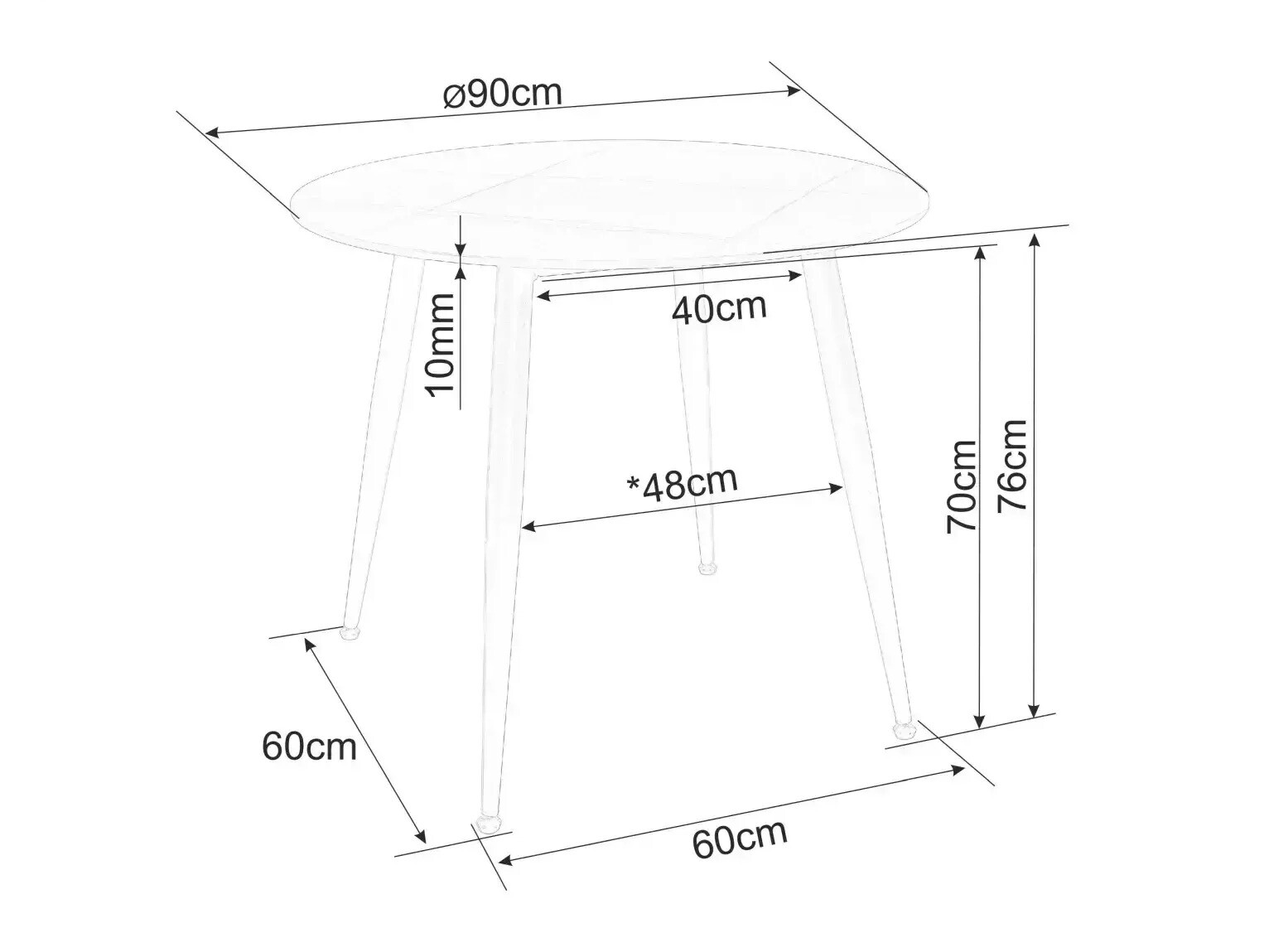 Table Detroit 871 (Travertin clair + Cachemire)