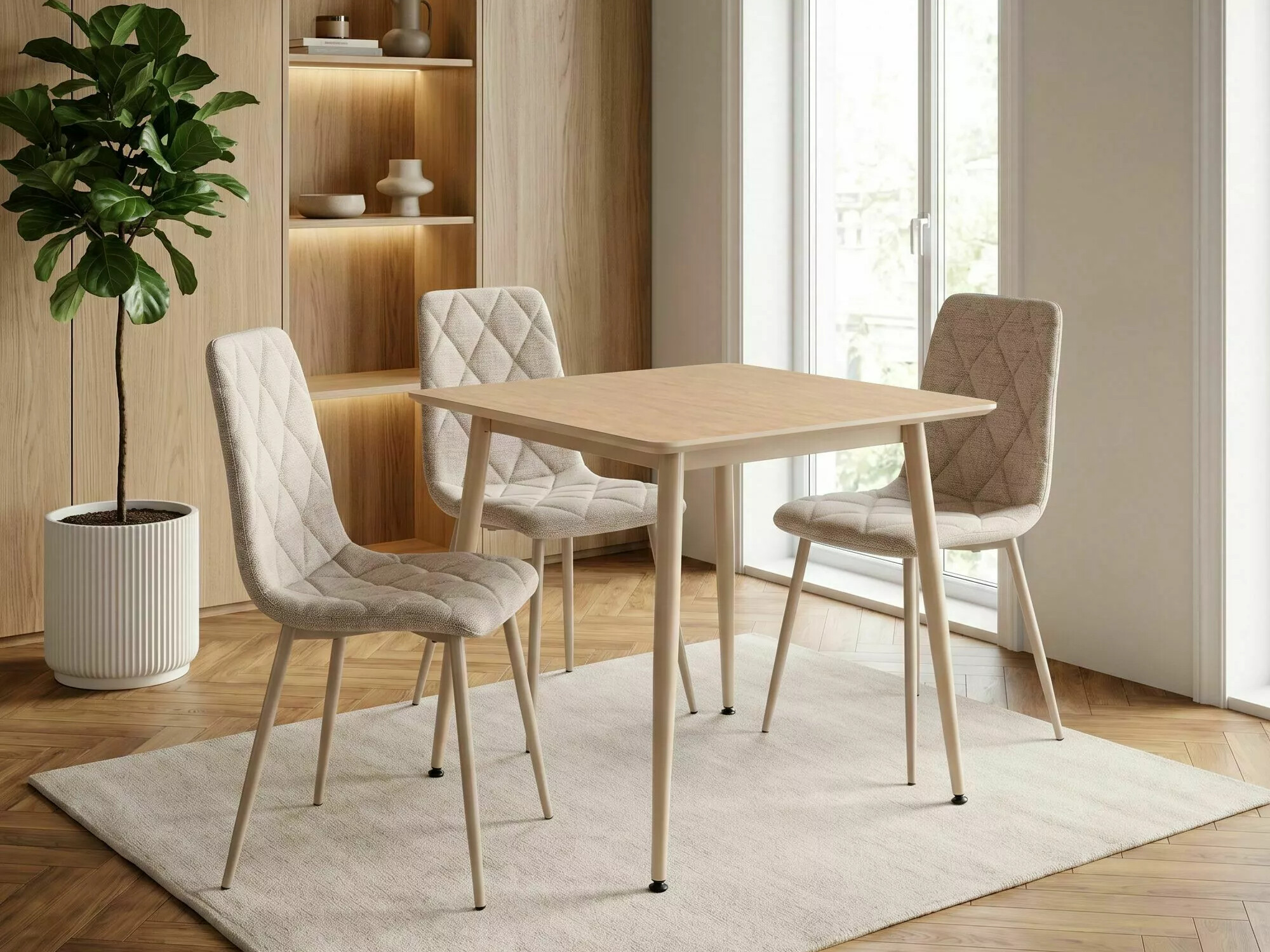 Table Detroit 876 (Travertin clair + Cachemire)