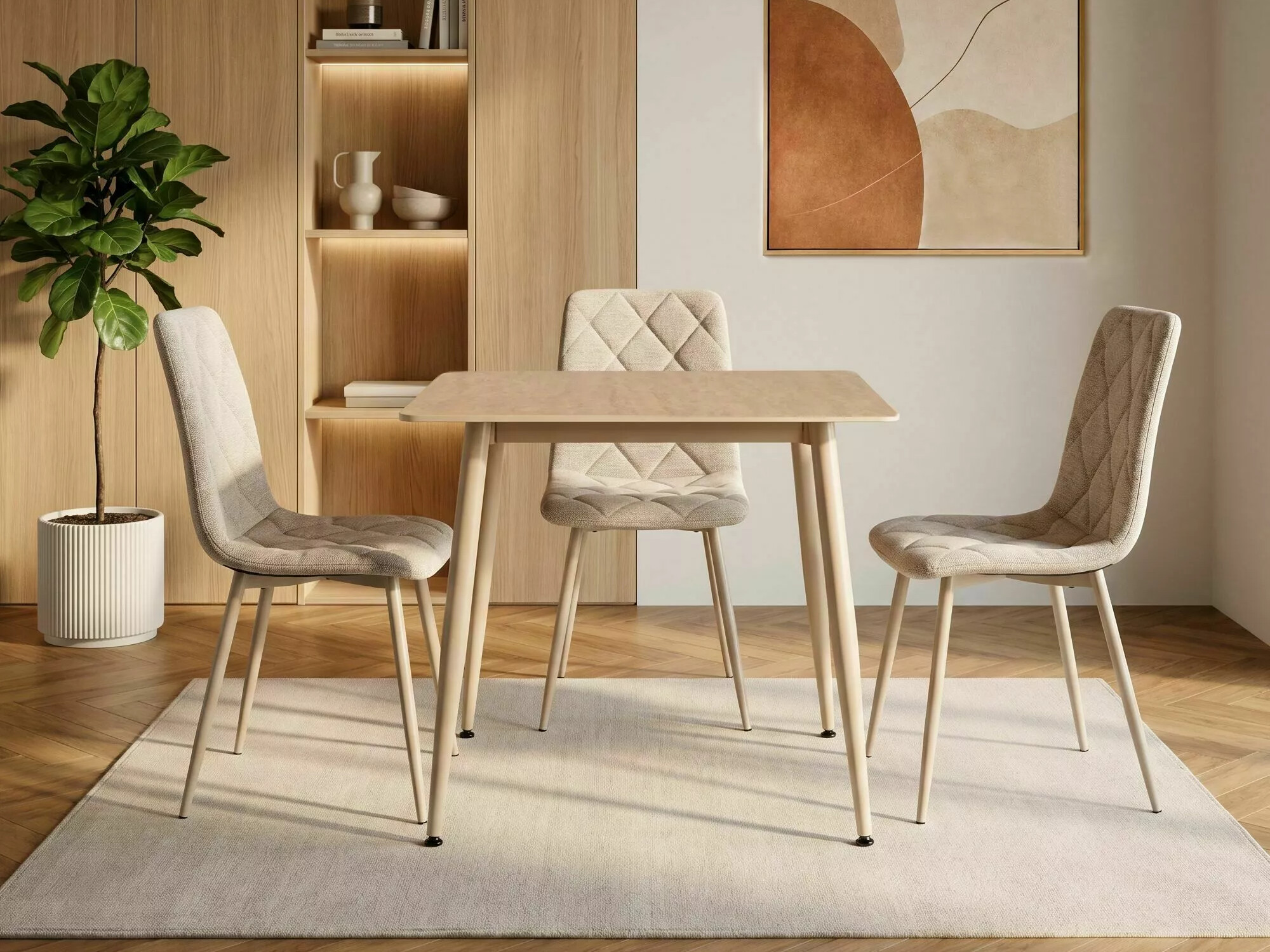 Table Detroit 876 (Travertin clair + Cachemire)