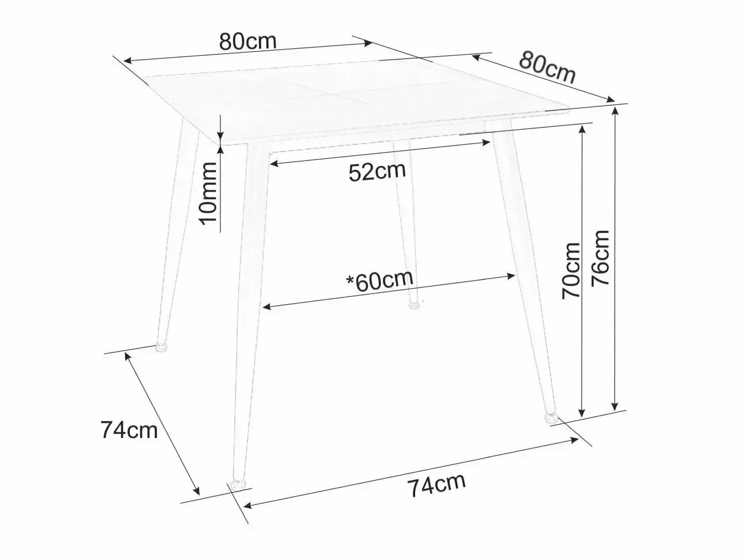 Table Detroit 876 (Travertin clair + Cachemire)