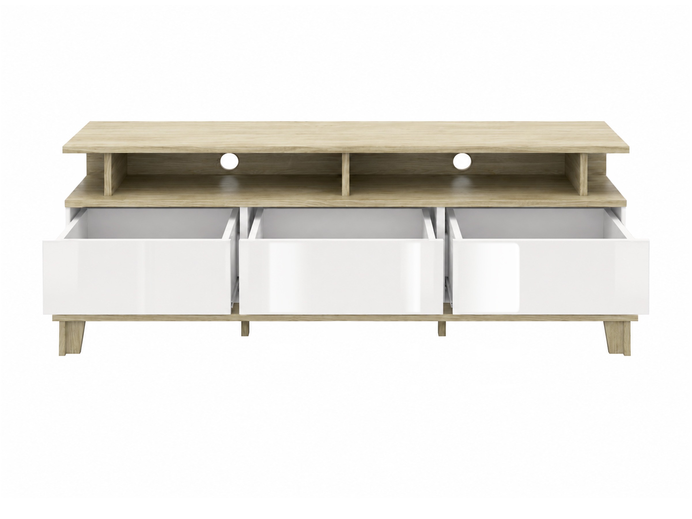 Meuble TV Evarveru 101 (Blanc brillant)