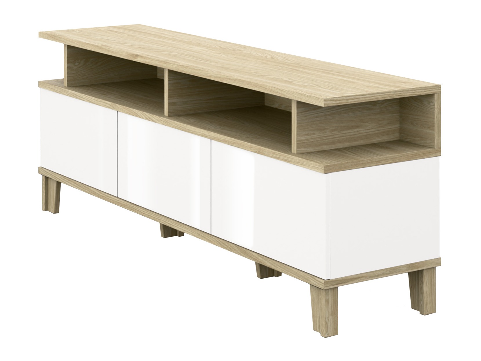 Meuble TV Evarveru 101 (Blanc brillant)