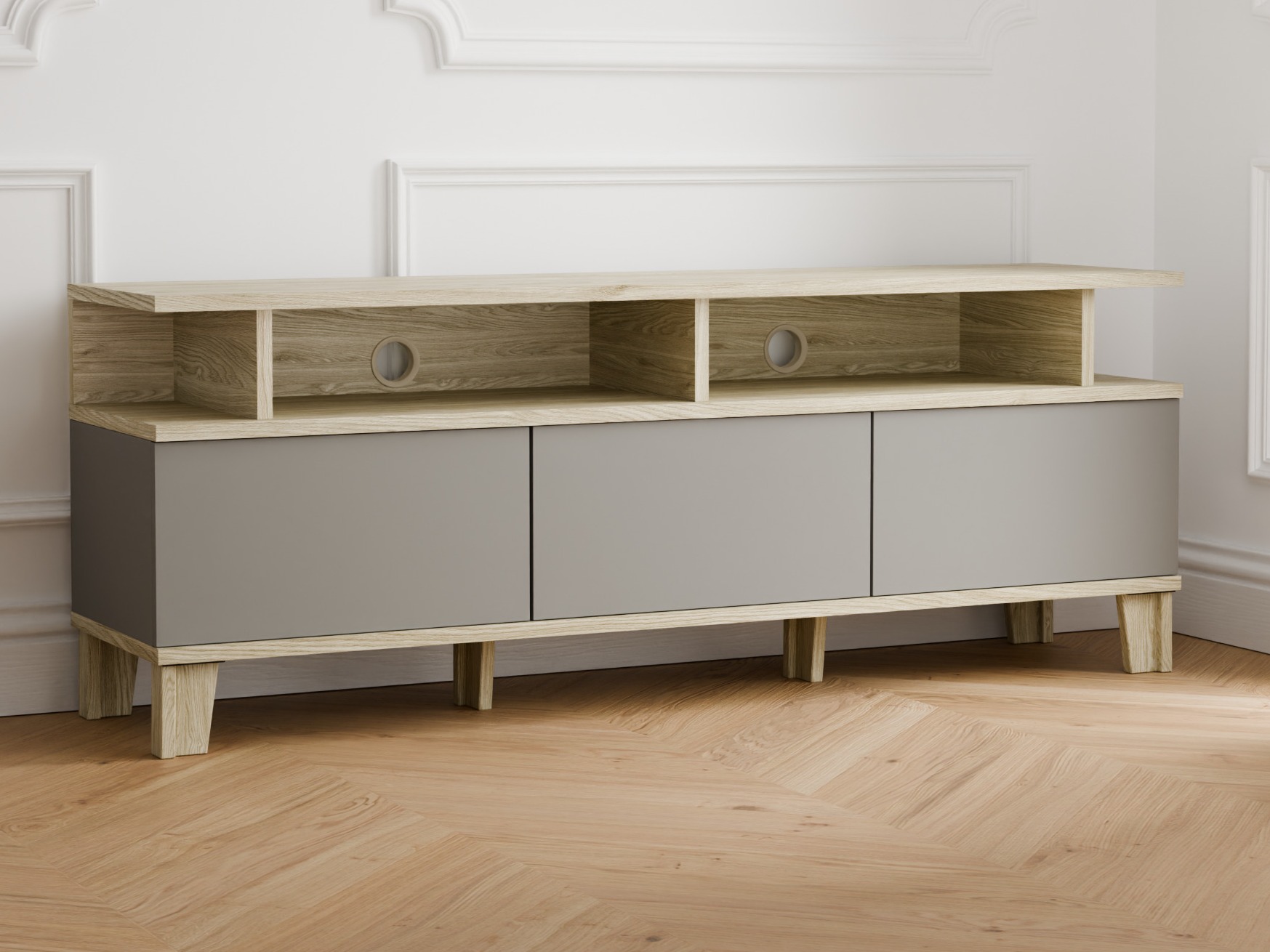 Meuble TV Evarveru 101 (Gris)