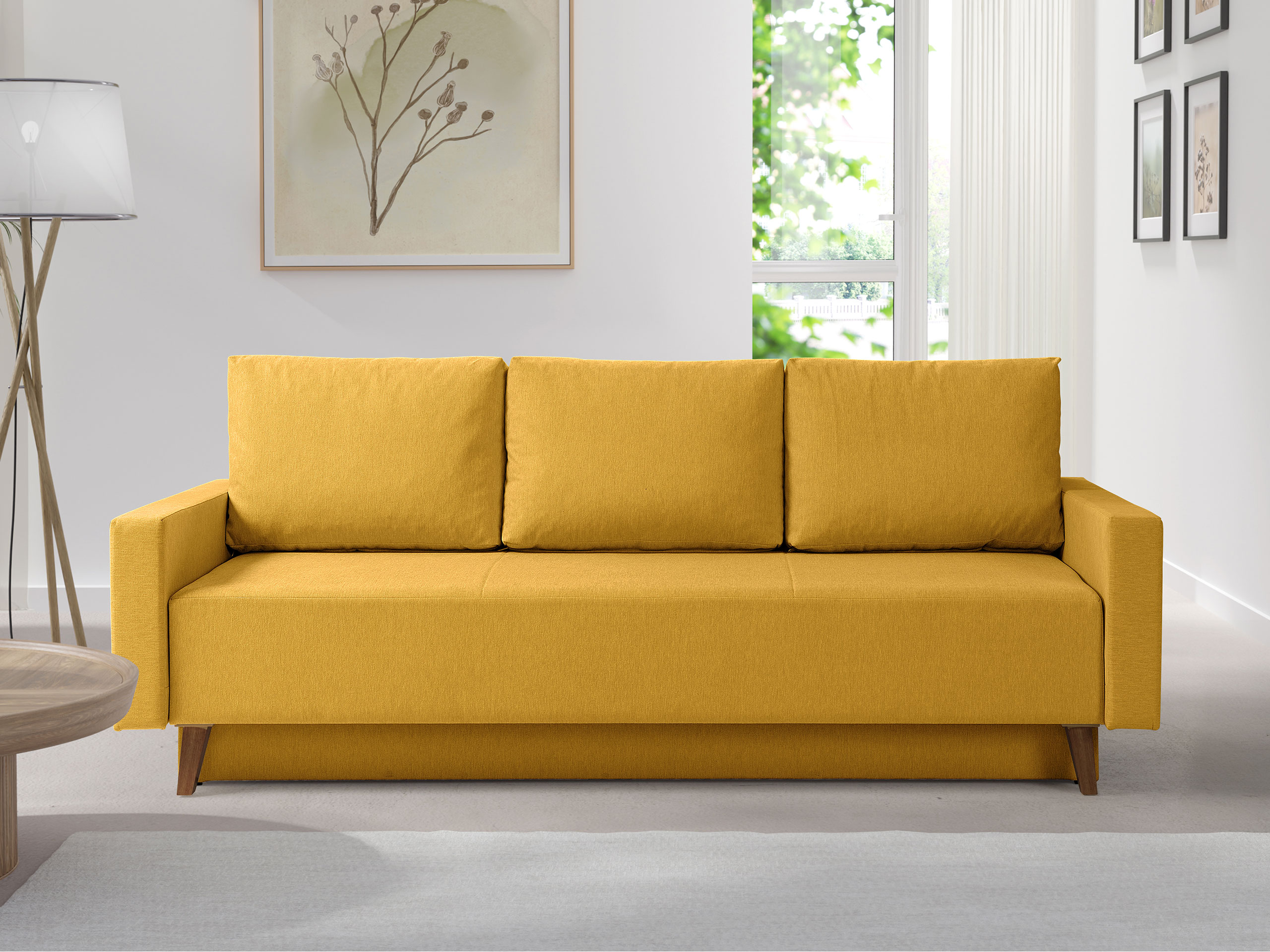 Canapé convertible Delbene 129 (Verita 53 + Chêne san remo foncé)