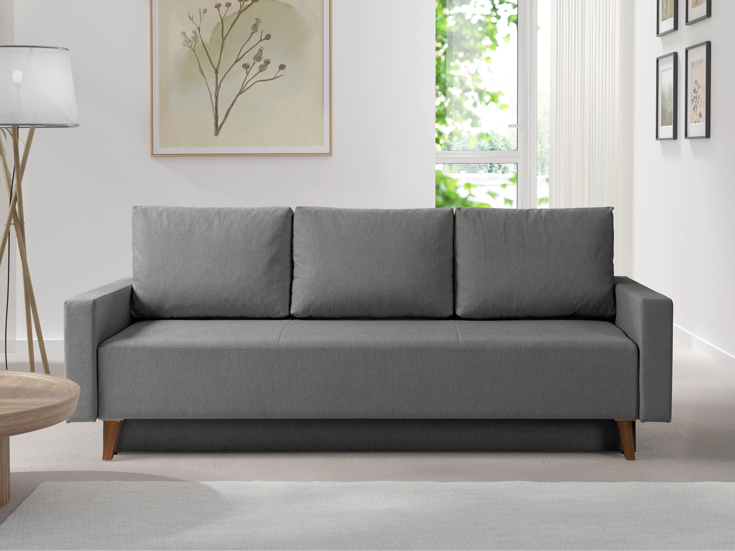 Canapé convertible Delbene 129 (Verita 88 + Chêne san remo foncé)