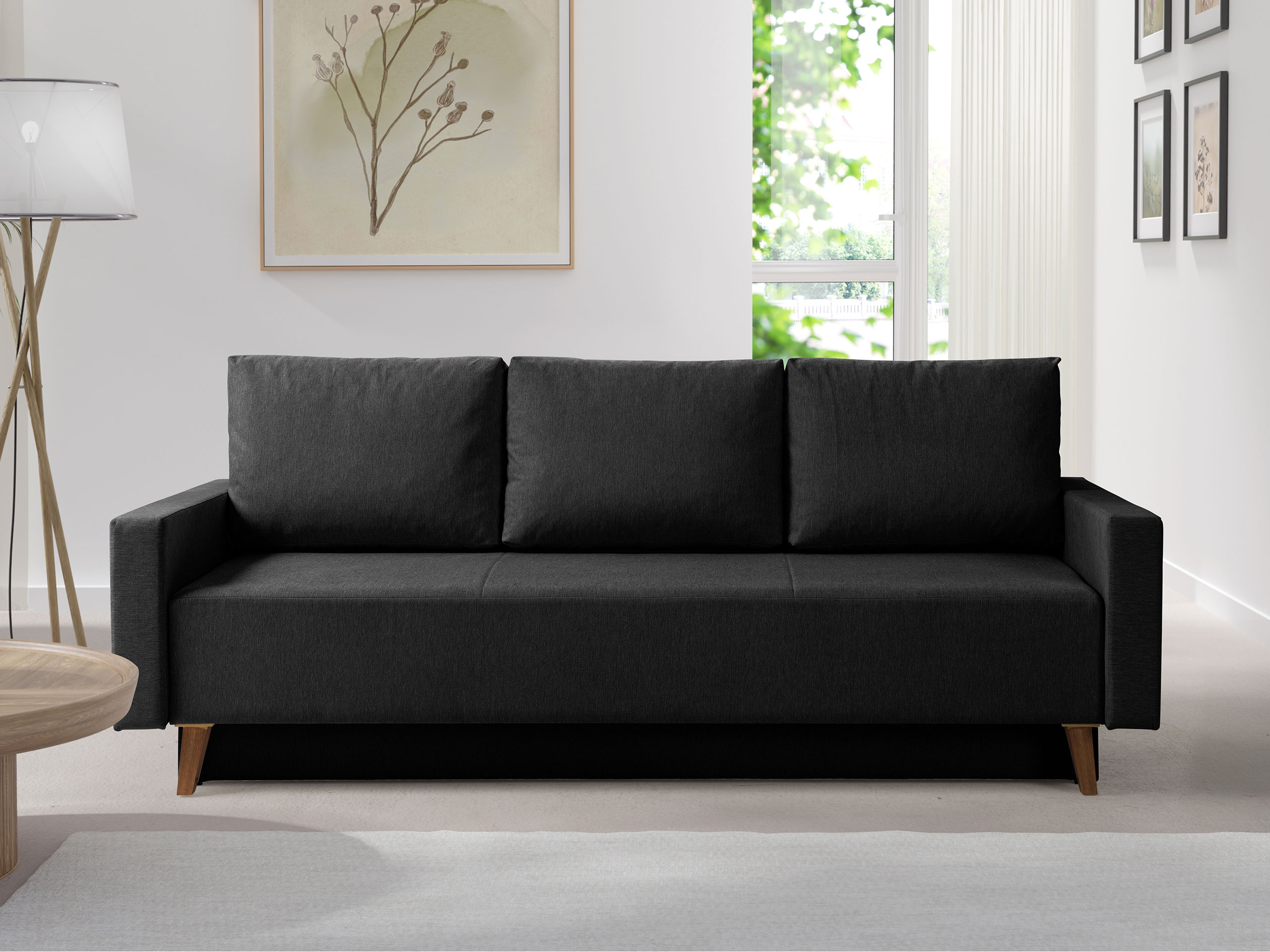 Canapé convertible Delbene 129 (Verita 98 + Chêne san remo foncé)