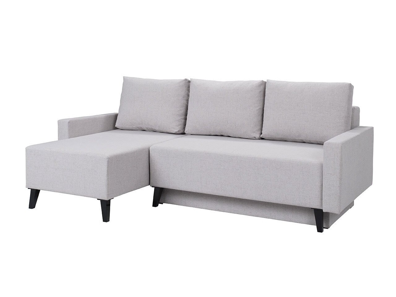 Canapé d'angle Delbene 130 (Aura 23 + Noir brillant)