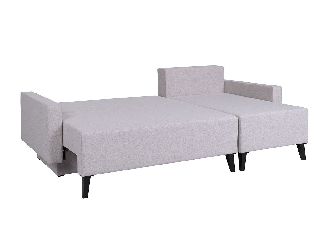 Canapé d'angle Delbene 130 (Aura 23 + Noir brillant)